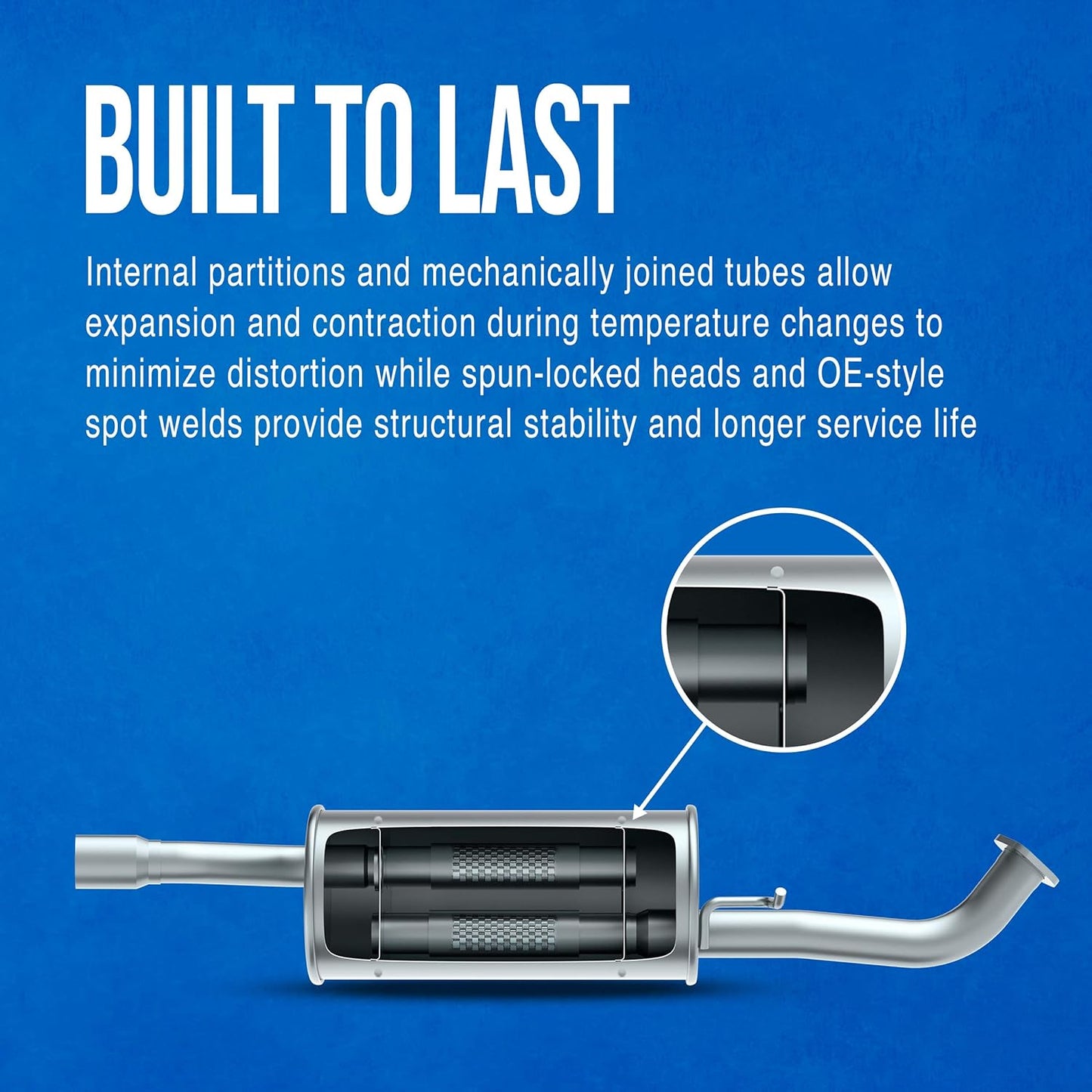 Walker SoundFX 18879 Direct Fit Exhaust Muffler 1.625" Outlet (OD) for Honda Accord