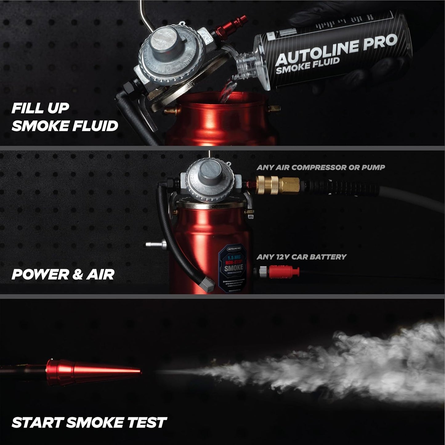 AutoLine Pro EVAP High Volume Smoke Machine Leak Tester – Shop Series - Automotive Smoke Tester for Vacuum Leak Detection - Car Smoke Machine with Ceramic Smoke Coil and Best Ranked Smoke Fluid