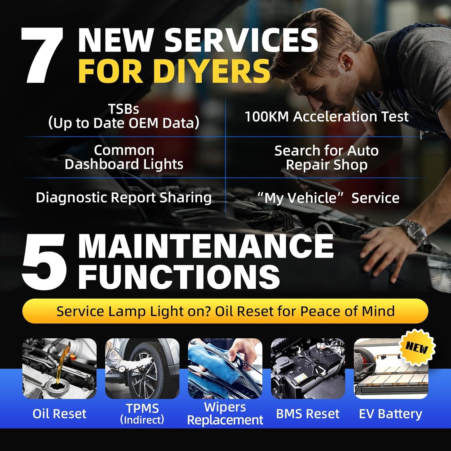 Autel AP2500/AP2500E OBD2 Scanner Bluetooth Code Reader, Upgraded of AP200, OBDII Scanner All-System Diagnostic Tool, CAN FD, 5 Hot Resets, AutoVIN, Check Engine Light, Car Code Reader for Android/iOS