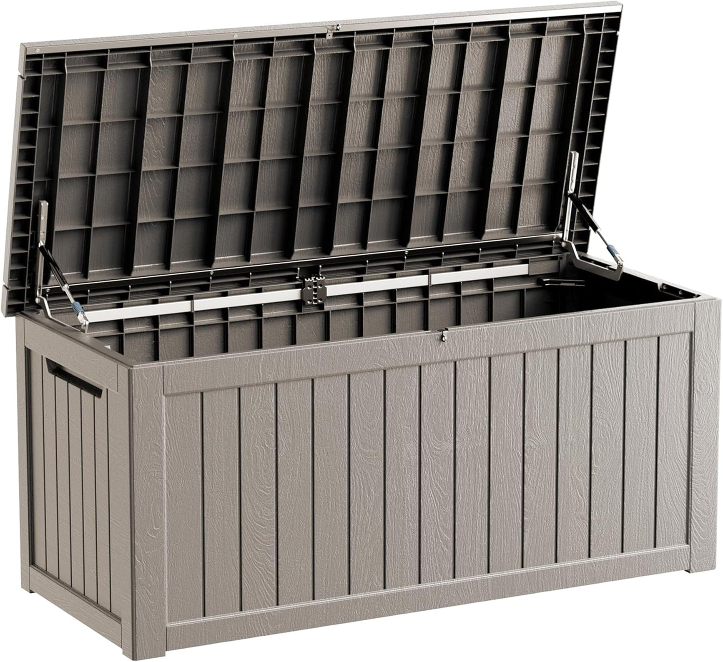 200 Gallon Outdoor Storage Box - Waterproof Patio Deck Box for Outside Deliveries, All-Weather Resin Bin with Lock for Cushions & Tools, UV-Resistant, Matte Black