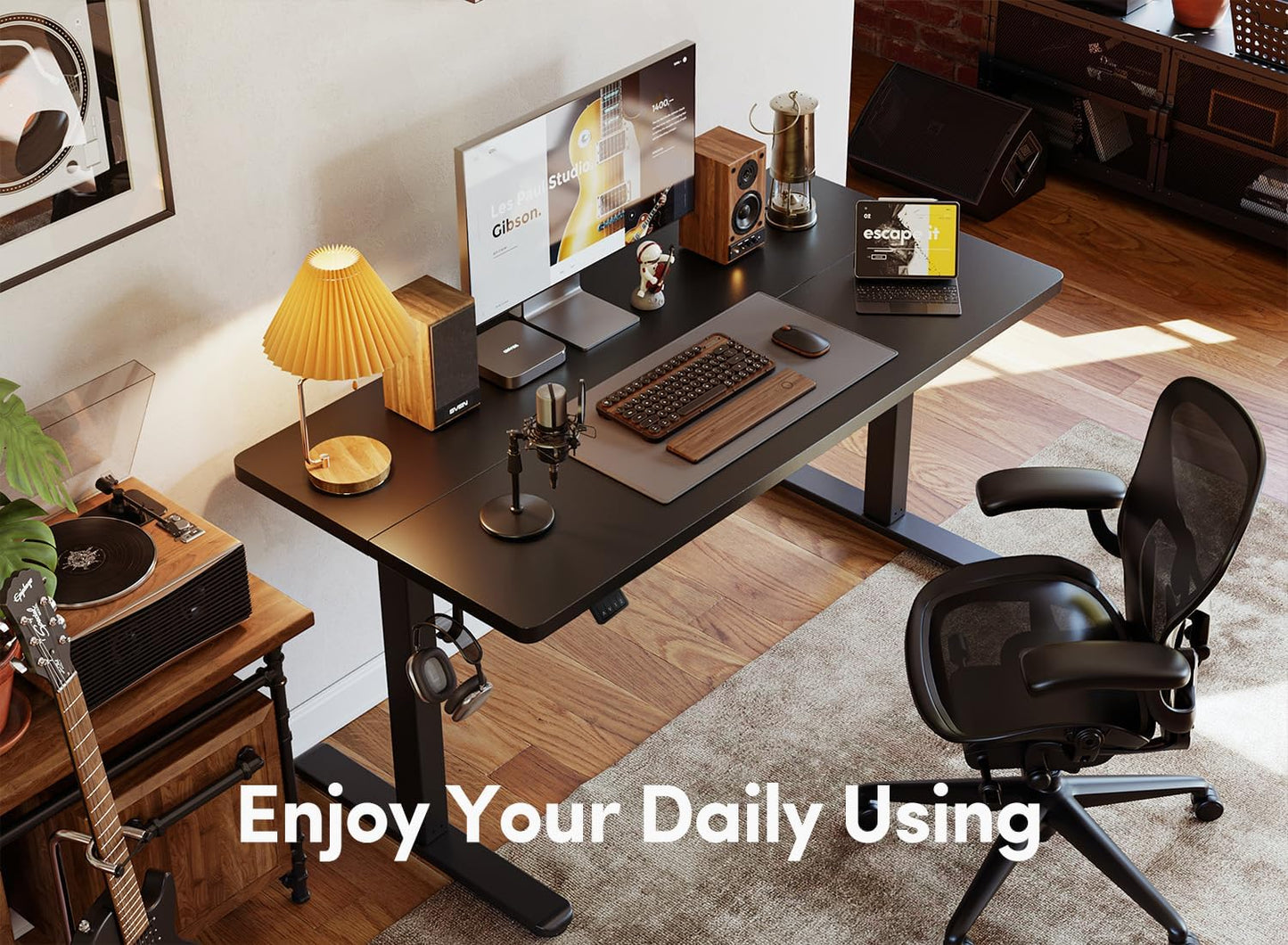 BANTI ,Standing Desk, Electric Stand up Height Adjustable Home Office Table, Sit Stand Desk with Splice Board,