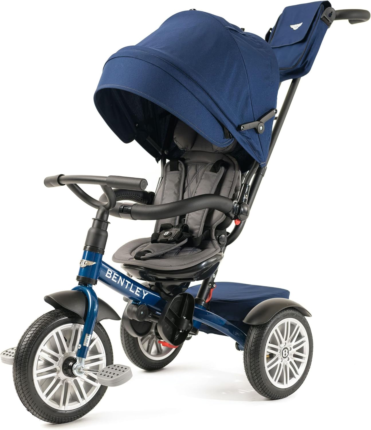 Bentley Kids Trike, All Terrain Toddler Bike 6-in-1, Officially Licensed & Designed by Bentley Motors UK, Baby Tricycle is a Compelling Statement of Performance & Luxury, Onyx Black (6m-5y+)