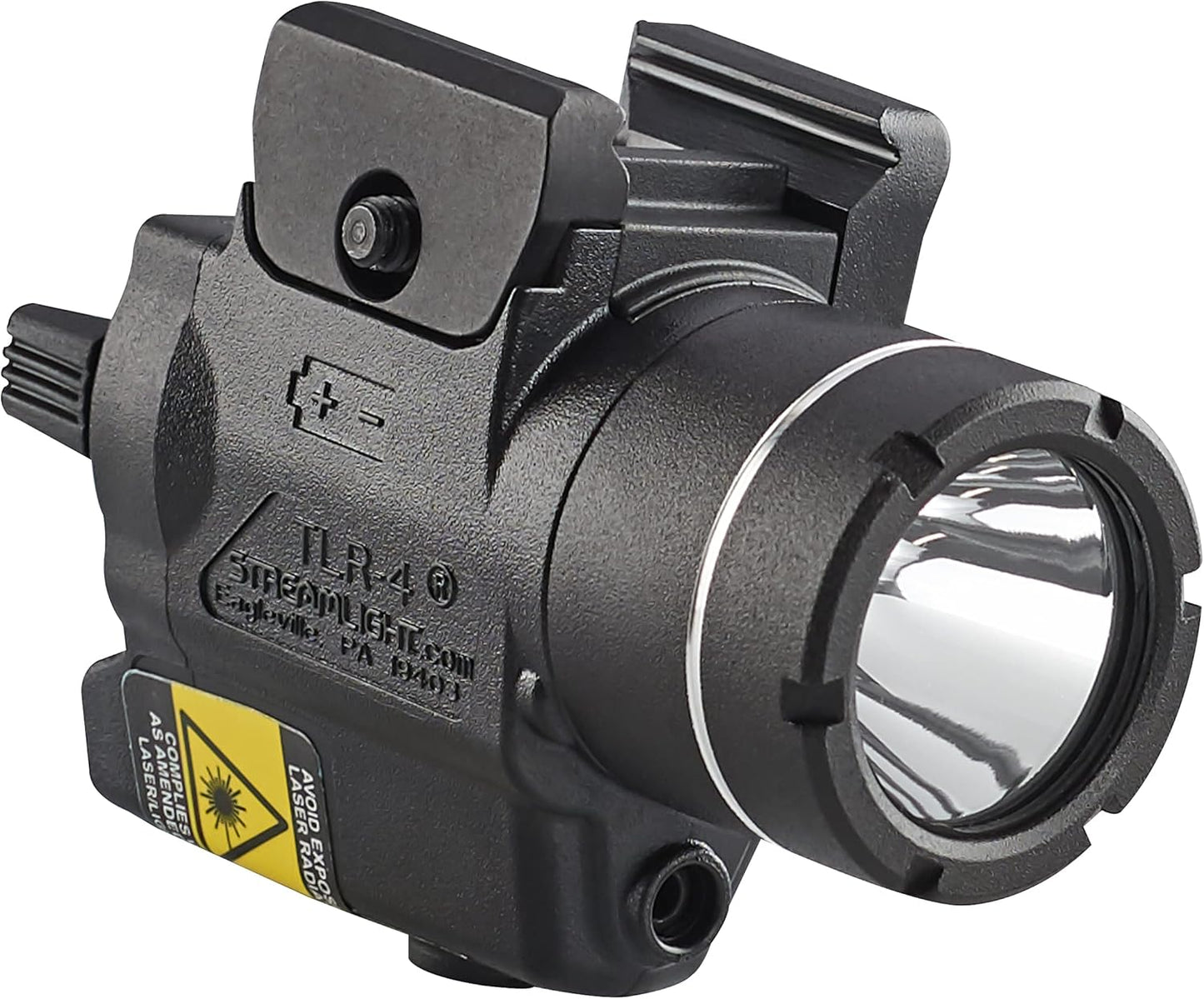 Streamlight 69240 TLR-4 170-Lumen Compact Rail-Mounted Tactical Weapon Light with Integrated Red Aiming Laser for Select Handguns, Black