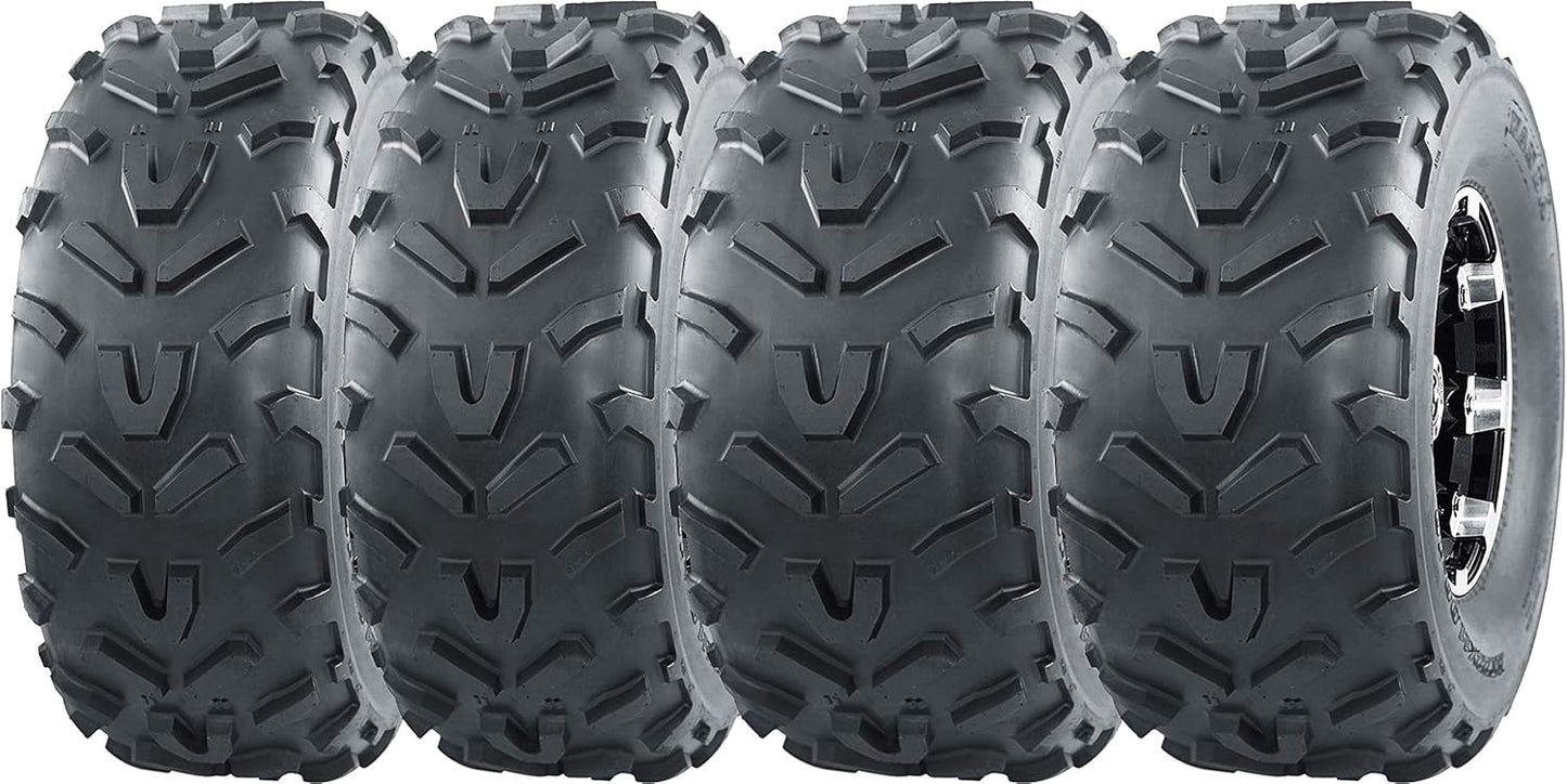 WANDA Set 4 ATV tires 22x9-10 Front & 22x11-10 Rear Compatible with 05-16 Kawasaki MULE 600