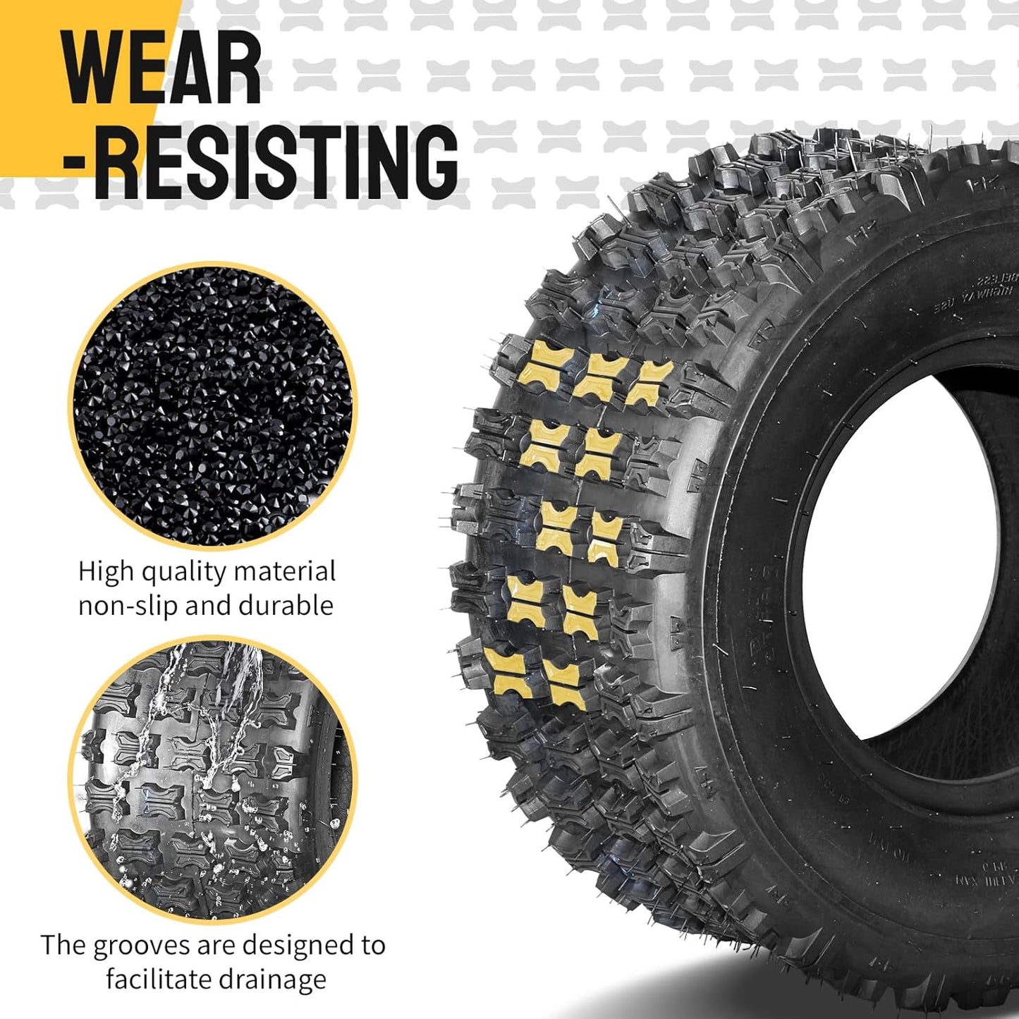 SUNROAD 2pcs 22x10-10 ATV UTV Tires LRC 22-10-10 22x10x10 6PR all-terrain Sports Tires Tubeless