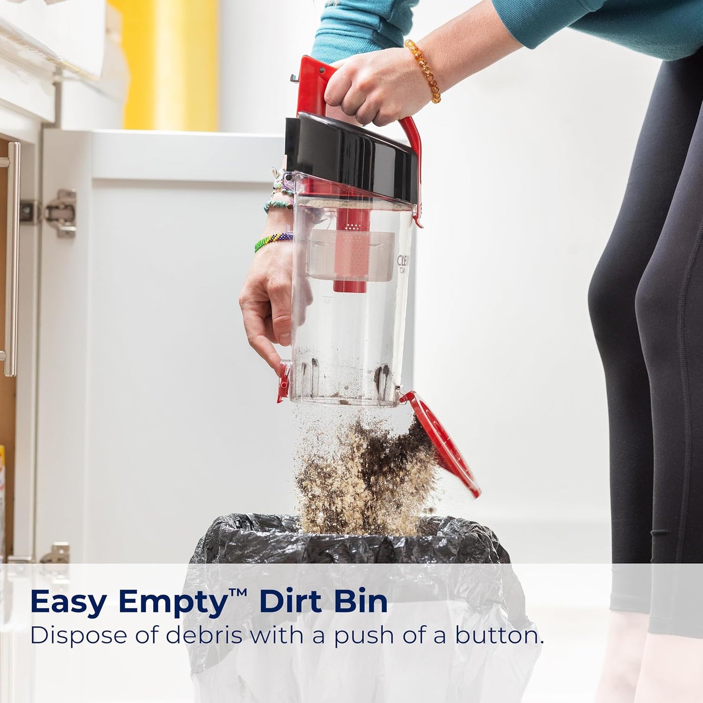 BISSELL CleanView Compact Upright Vacuum, Fits in Dorm Rooms & Apartments, Lightweight with Powerful Suction and Removable Extension Wand, 3508