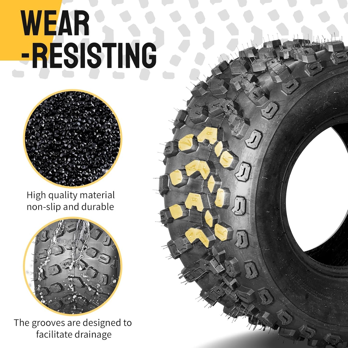 AutoForever 22x11-10 ATV UTV Sport All Terrain Tubeless Tires 22x11x10 6PR Pack of 2