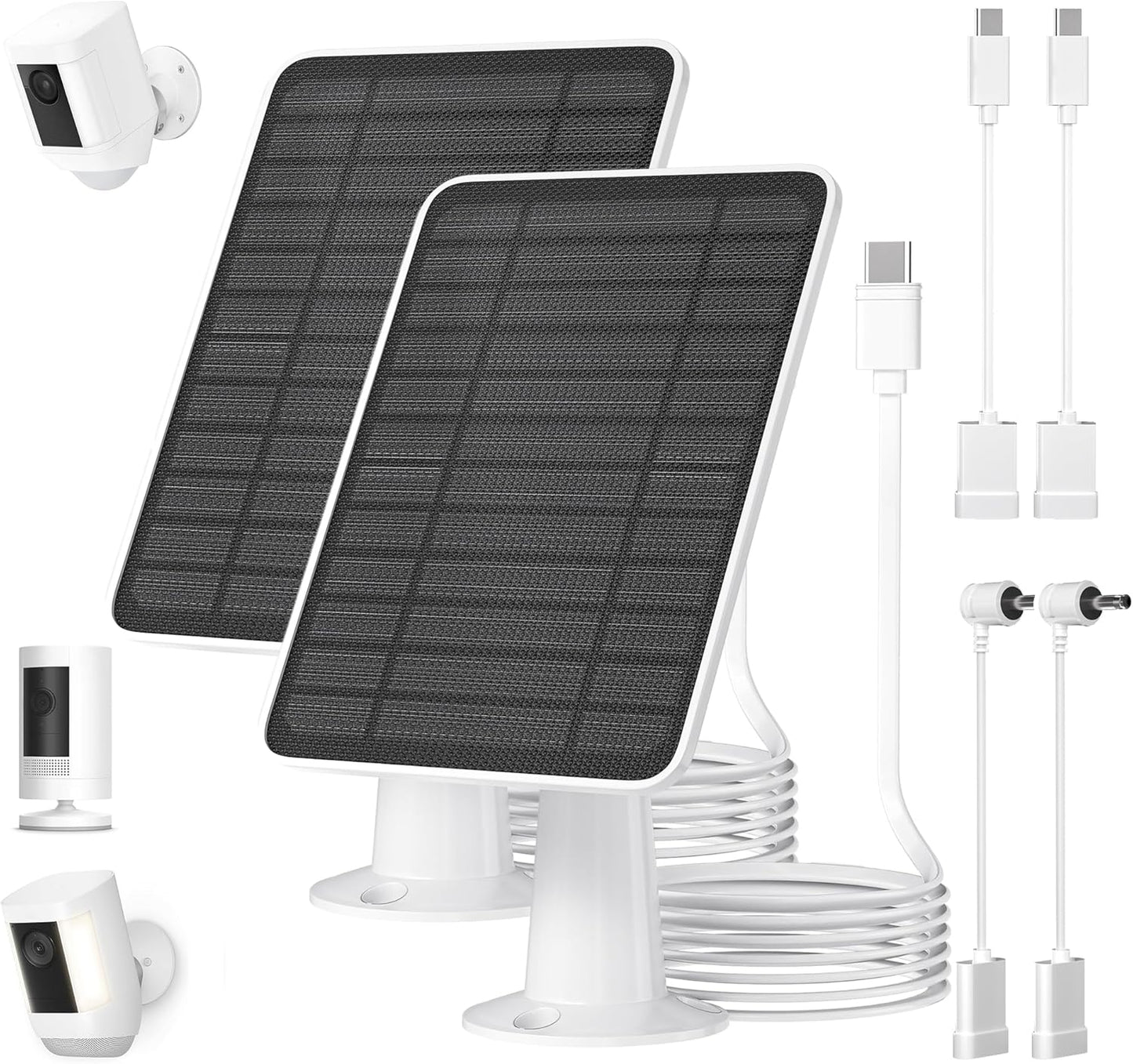 5W Solar Panel Compatible with Blink Outdoor 4(4th Gen)/Blink Outdoor(3rd Gen) XT3 & Blink XT2/XT Camera, Blink Solar Panel Charger with 13.1ft Cable Rubber Plug, IP65 Waterproof, Secure Mount, 4 Pack