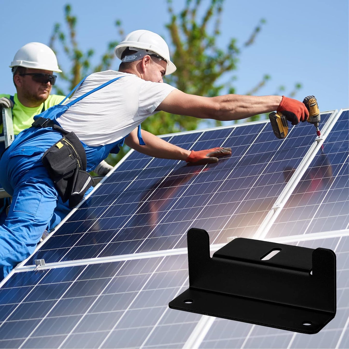 Tatuo 40 Sets Solar Panel Mounting Brackets Z Bracket Aluminum Alloy Solar Panel Mounting Brackets Kit with Nuts and Bolts for Boat, Wall and Other Off Gird Roof Installation, Black