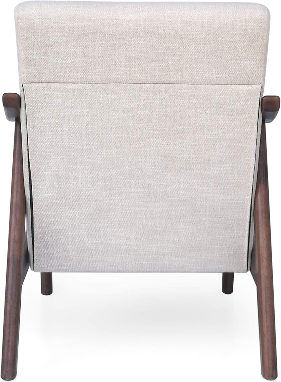 Christopher Knight Home Aurora Mid-Century Modern Accent Chair, Rubberwood, Beige, Brown