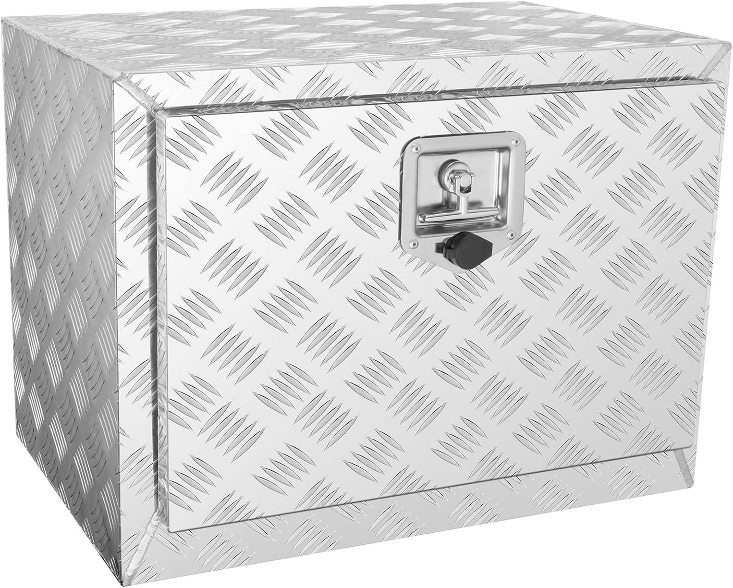VEVOR Underbody Truck Box, 36" x 14" x 16" Pickup Storage Box, Heavy Duty Aluminum Diamond Plate Tool Box with Lock and Keys, Waterproof Trailer Storage Box with T-Handle Latch for Truck, Van, Trailer