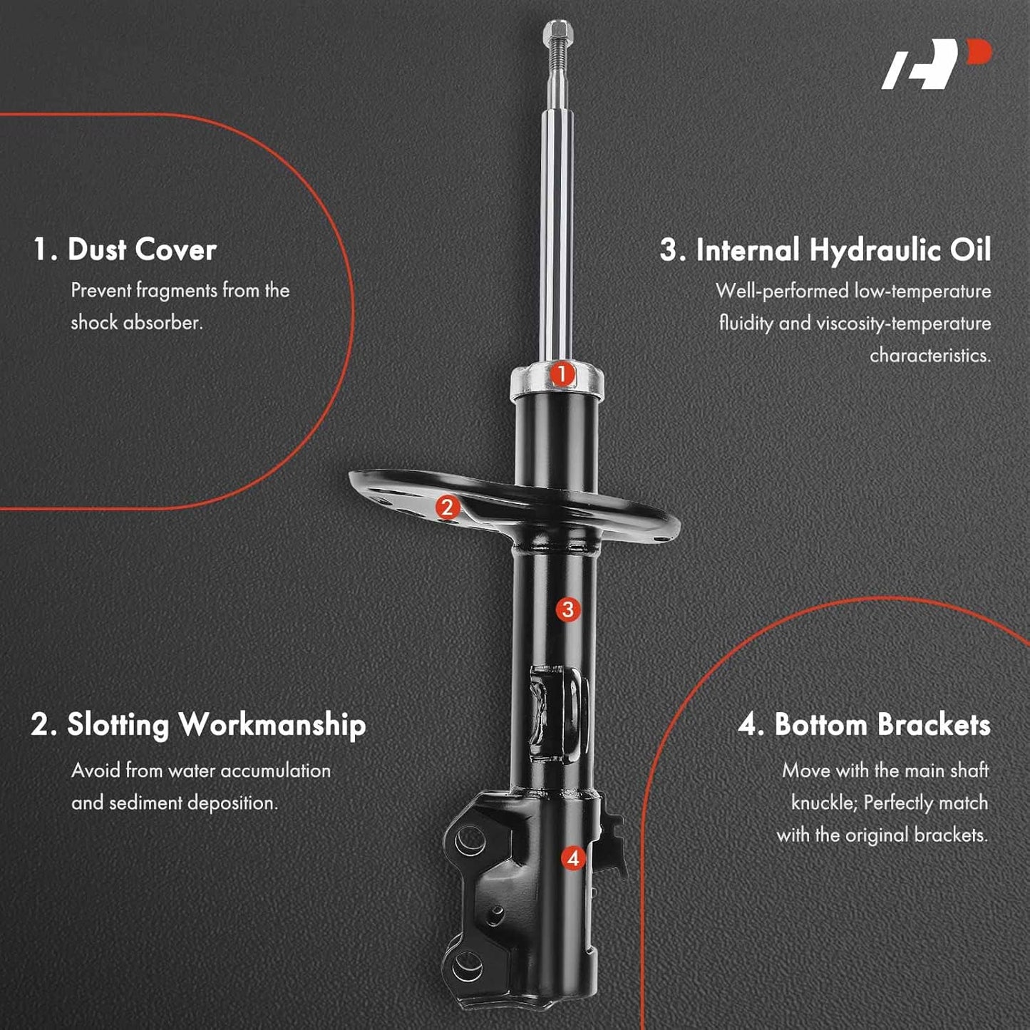 A-Premium Front Shock Absorber Strut Assembly Compatible with Toyota RAV4 2006-2012, 2-PC Set
