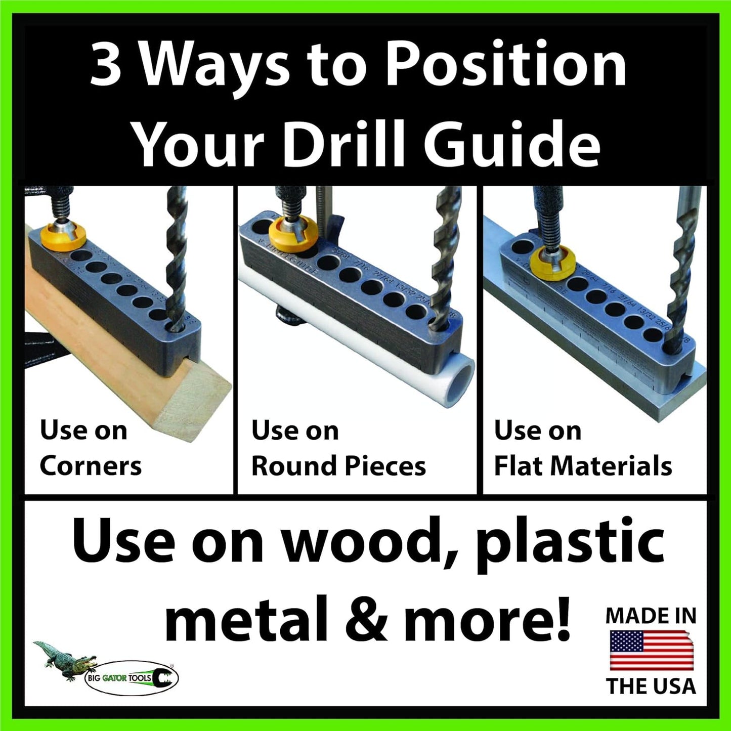 The Ultimate Big Gator Set - 10 pc set - Big Gator Tools V-DrillGuides & V-TapGuides