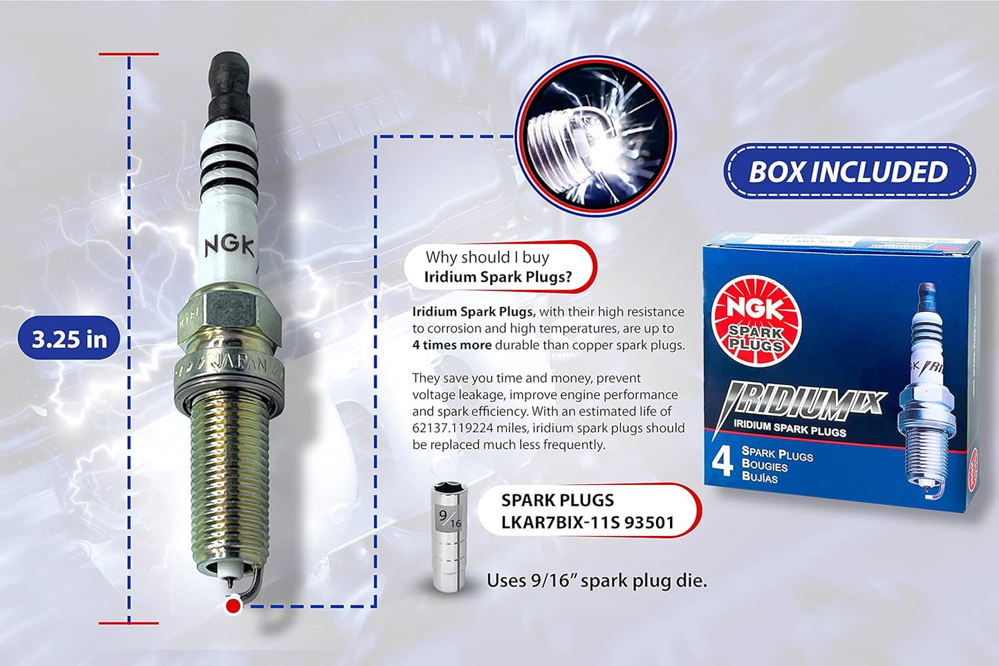 Set of 4 Ignition Coil Pack with Spark plugs Fit for Toyota Corolla Matrix Prius Scion IM Scion XD Lexus CT200H & More Replaces# UF-596, UF-619, 90919-02258, 90919-01275, 93501