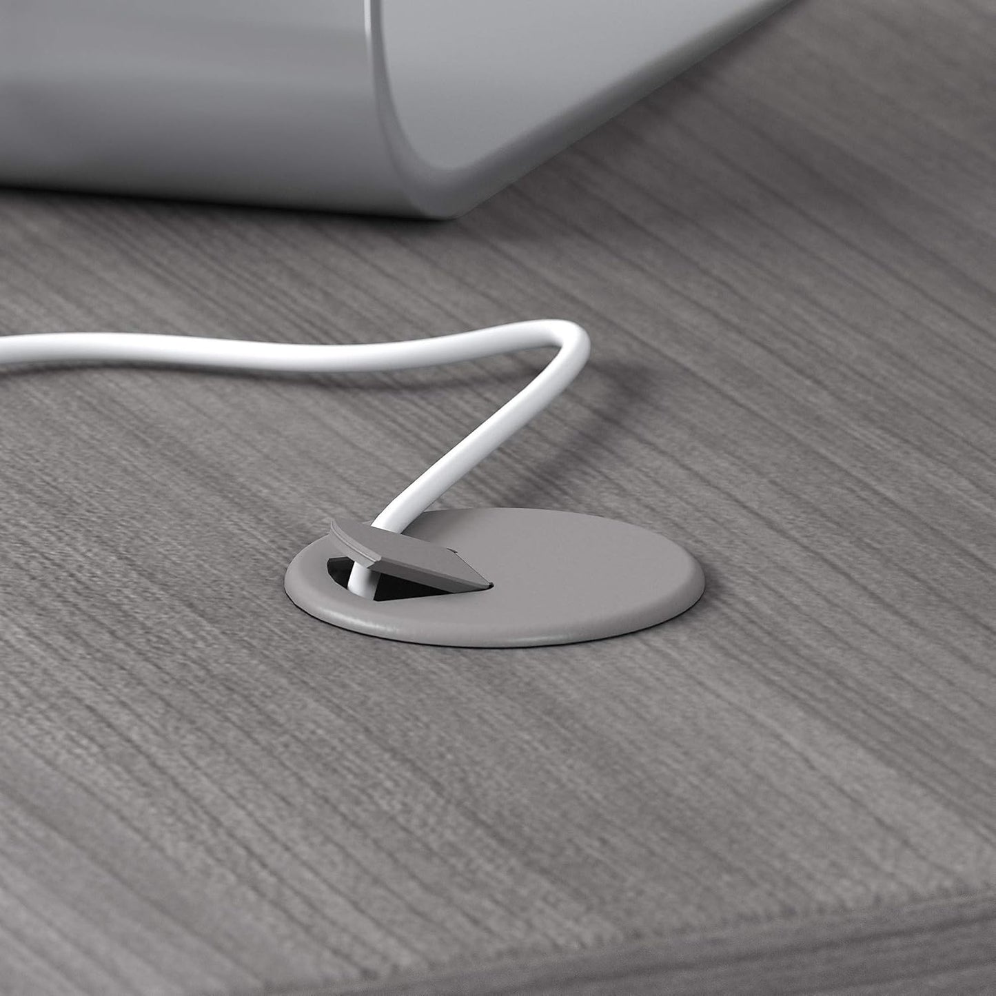 Bush Business Furniture Studio C 60W x 30D L Shaped Desk with 42W Return in Platinum Gray, L Workstation for Home or Professional Office