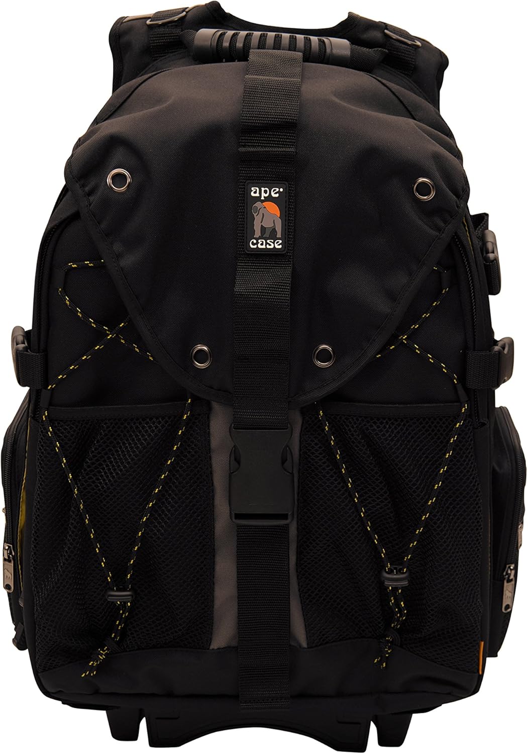 Ape Case, ACPRO4000, Backpack with wheels, Laptop compartment, Padded, Rain cover included, Adjustable straps, Camera backpack, Black (ACPRO4000),Large With Rollers