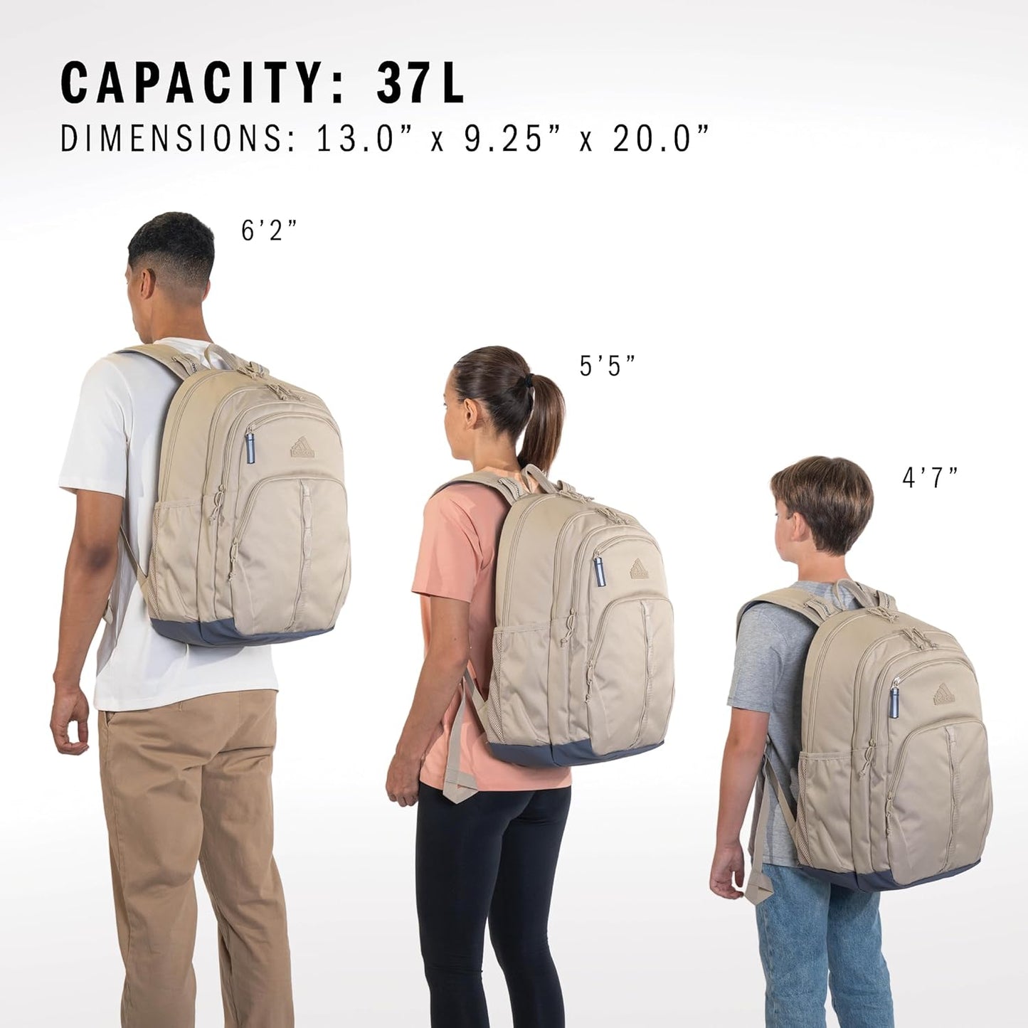adidas Prime Backpack for Work, Travel Bag for Women and Men with Padded Compartment for Laptop