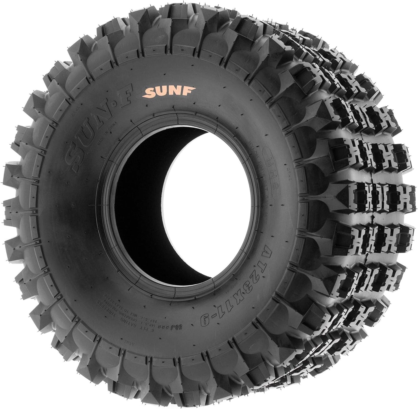SunF 18x10.5-8 ATV UTV Knobby Tire 18x10.5x8 Sport Race 6 PR A027 - PAIR of 2