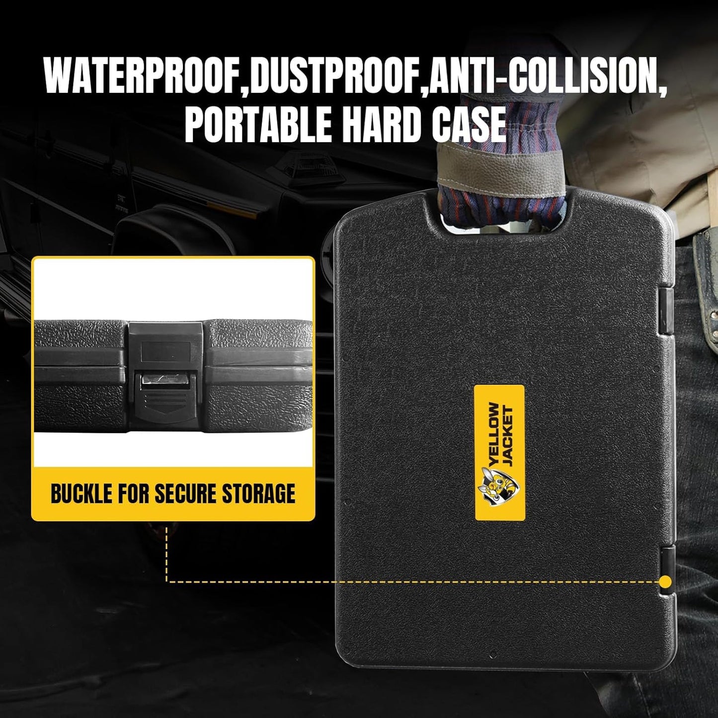 YELLOW JACKET Upgraded Refrigerant Scale 220 LBS High Precision Programmable HVAC Electronic Refrigerant Charging Weight Scale Freon Scale with Portable Case for All Refrigerant Recovery Tanks
