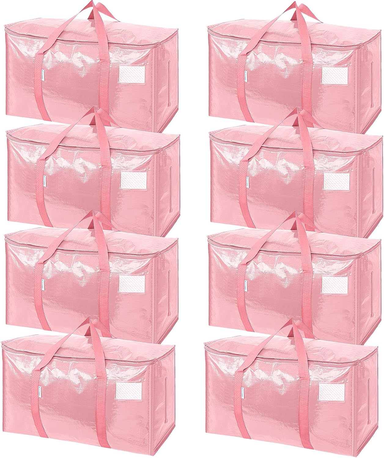 TICONN 6 Pack Extra Large Moving Bags with Zippers & Carrying Handles, Heavy-Duty Storage Tote Moving Boxes for Space Saving