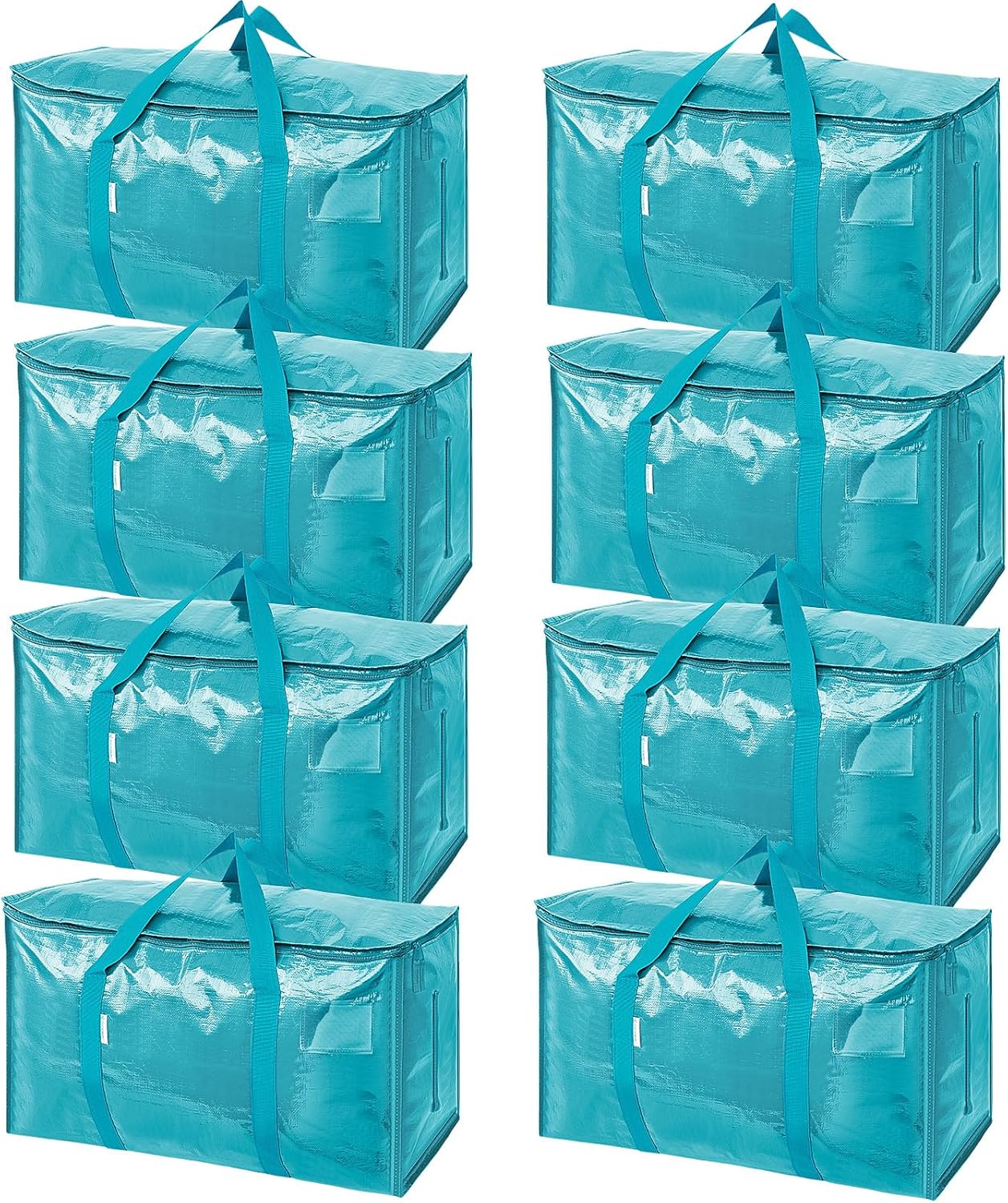TICONN 6 Pack Extra Large Moving Bags with Zippers & Carrying Handles, Heavy-Duty Storage Tote Moving Boxes for Space Saving