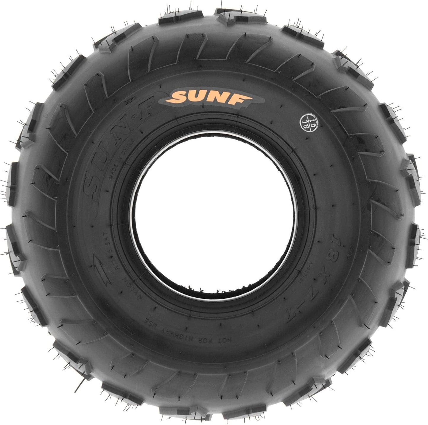 SunF A007 ATV Go-Kart Sport Tire 18x7-7,4 PR, Directional Knobby Tread