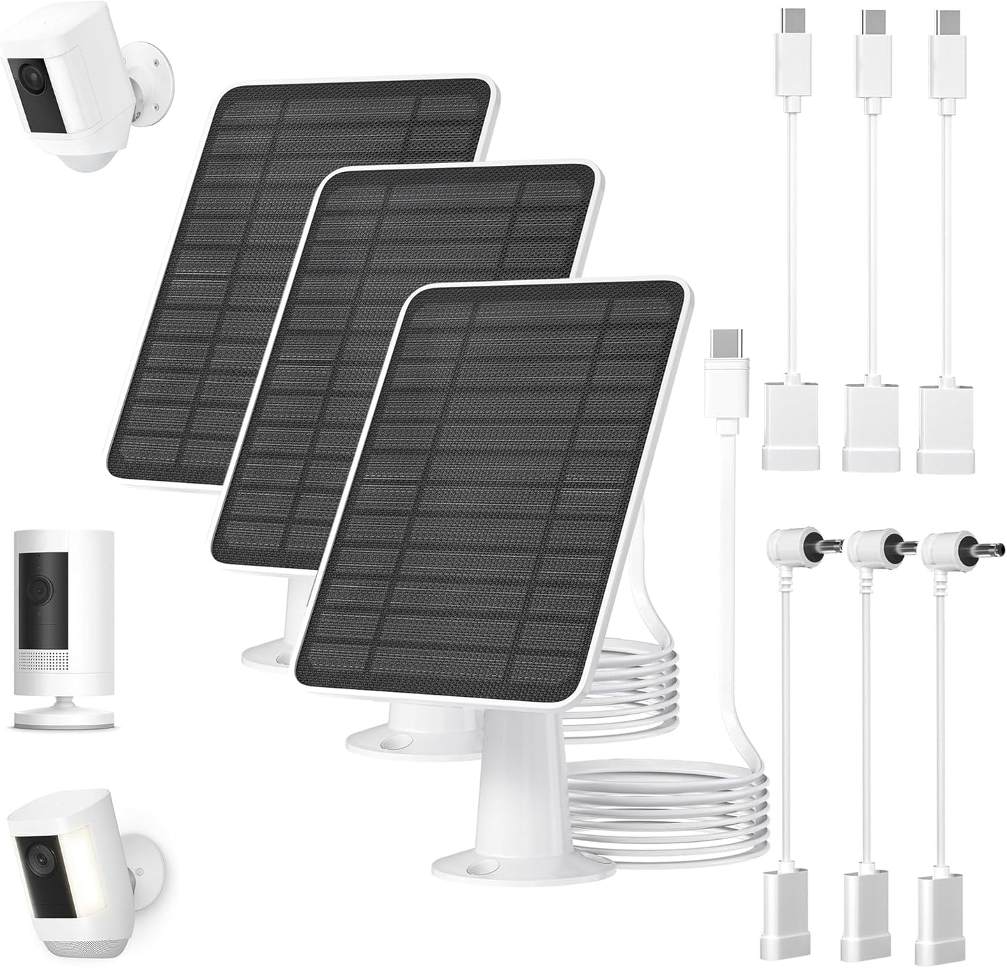 5W Solar Panel Compatible with Blink Outdoor 4(4th Gen)/Blink Outdoor(3rd Gen) XT3 & Blink XT2/XT Camera, Blink Solar Panel Charger with 13.1ft Cable Rubber Plug, IP65 Waterproof, Secure Mount, 4 Pack