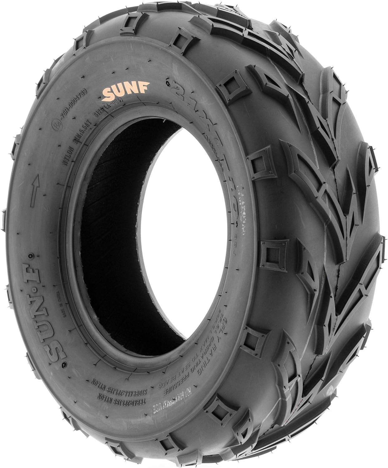 Set of 4 SunF A004 Go-Kart ATV Tires 16x6-8 Front & 16x7-8 Rear, all terrain, 6 PR, Tubeless