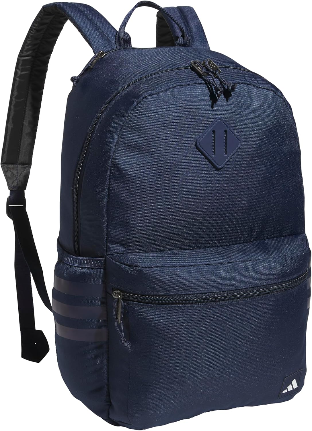 adidas 3-Stripe Classic Backpack for Men and Women, Bag with Laptop Sleeve, Woodland Floral Chalk White/Wonder Orchid Purple/5.0, One Size