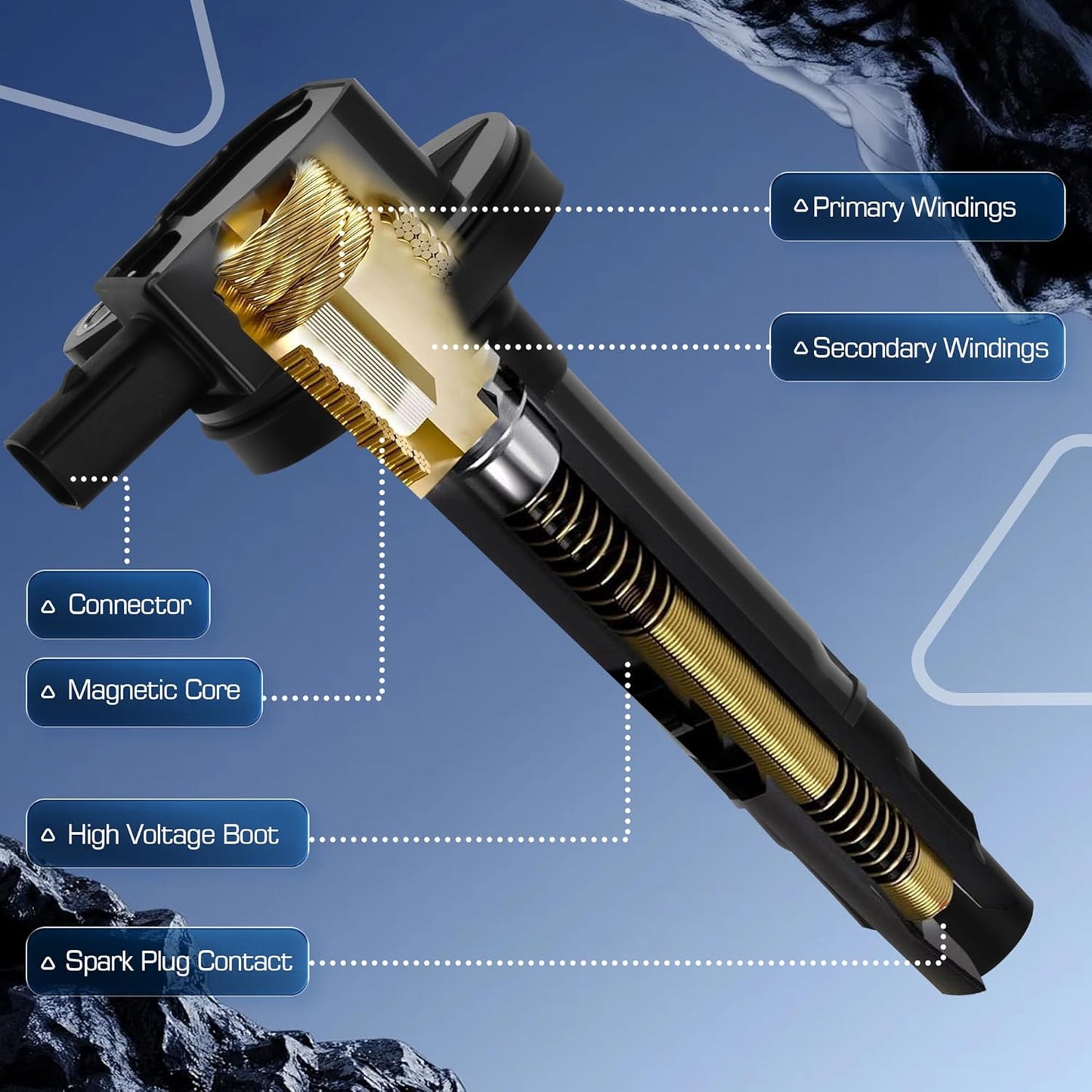 Set of 6 Ignition Coil Pack and Iridium Spark Plugs For Ford Edge Flex Taurus For Lincoln MKS MKT MKZ MKX Mercury Sable 3.7 3.5 V6 2008 2009 2010 2011 2012 2013 2014 2015 2016 UF553 DG520 GN10237