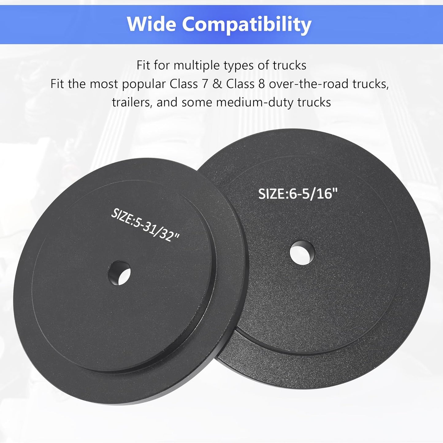 Truck Hub Seal Installer Kit, 4-13/16" to 6-5/16" Large Race and Heavy Duty Seal Drivers for Class 7 & Class 8 Trucks