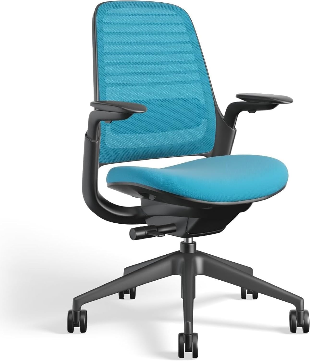 Steelcase Series 1 Office Chair - Ergonomic Work Chair with Wheels for Carpet - Helps Support Productivity - Weight-Activated Controls, Back Supports & Arm Support - Easy Assembly - Graphite