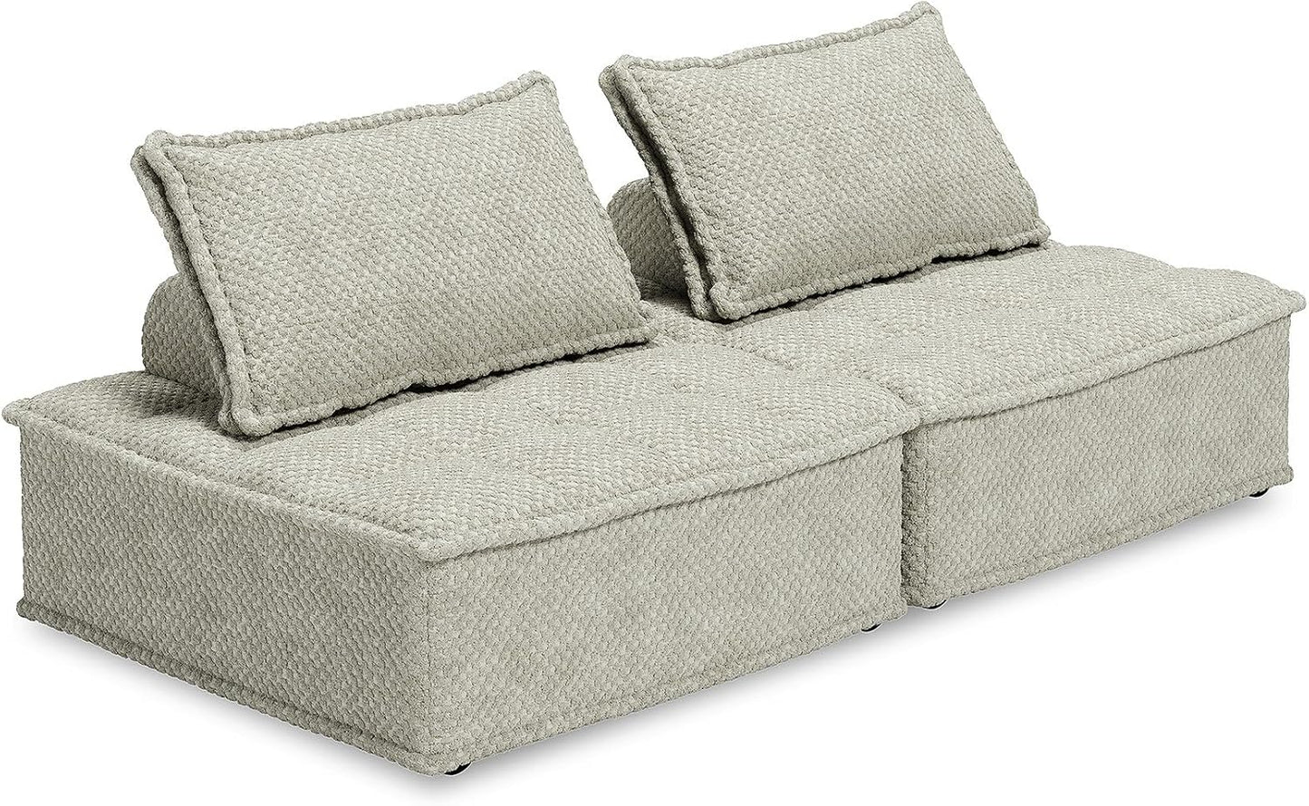 Signature Design by Ashley Bales Low Profile Floor Seating Accent Chair, Gray
