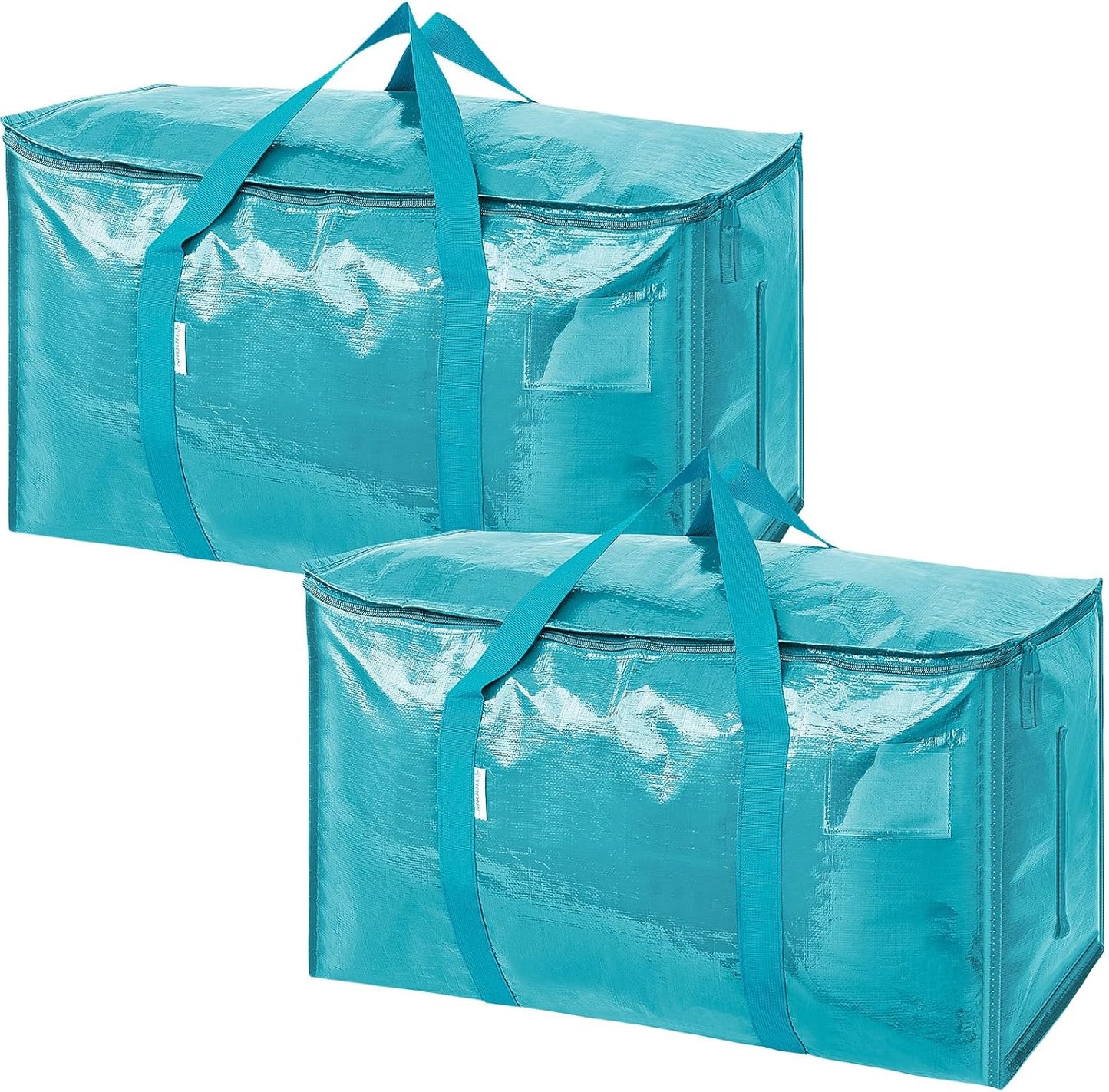 TICONN 6 Pack Extra Large Moving Bags with Zippers & Carrying Handles, Heavy-Duty Storage Tote Moving Boxes for Space Saving