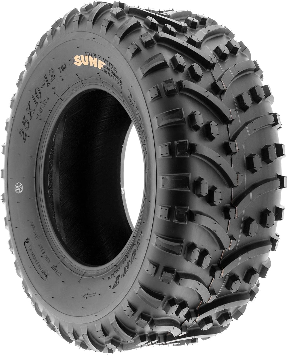 SunF 22x11-8 ATV UTV Tire 22x11x8 Knobby Tubeless PR A032 - PAIR of 2