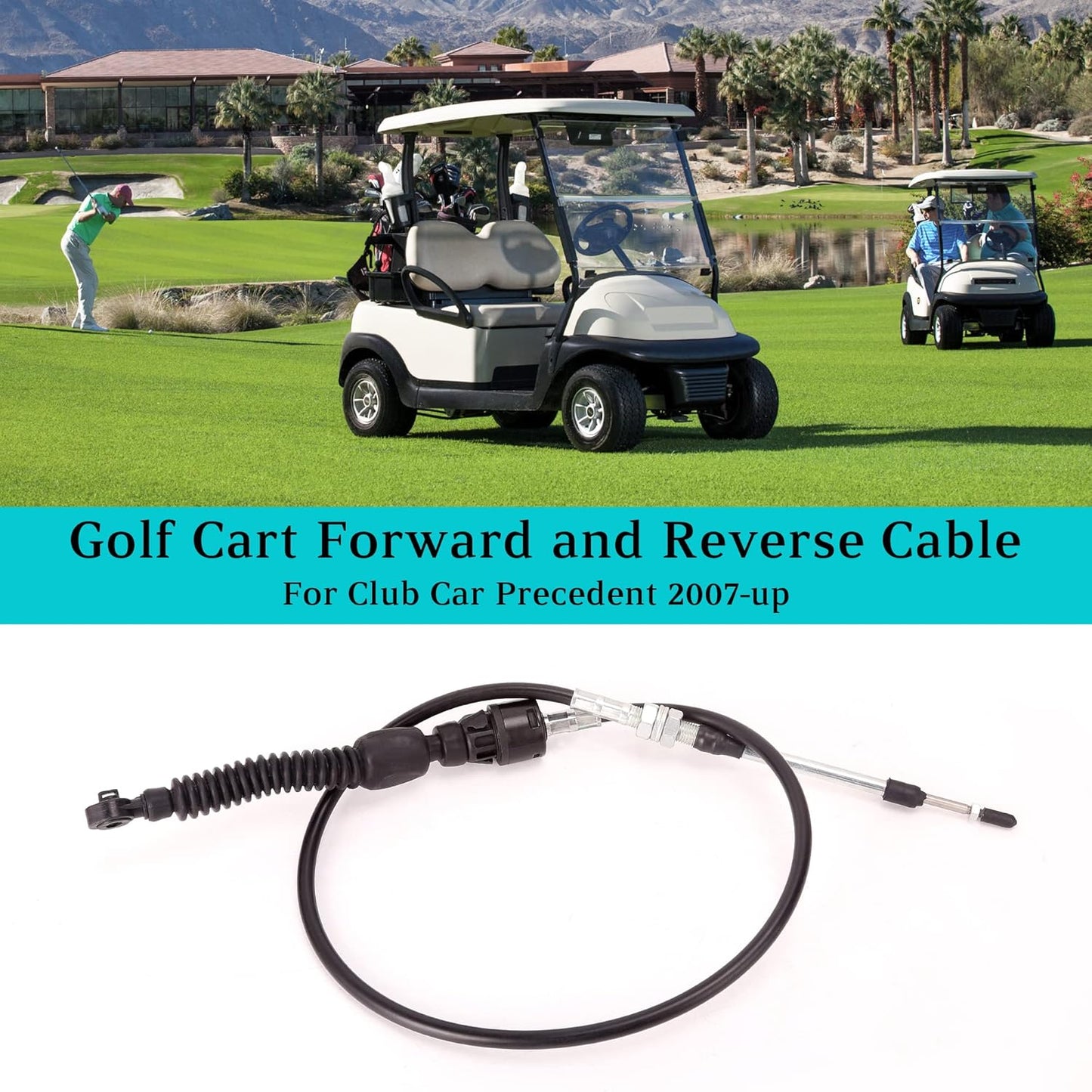 10L0L Golf Cart Forward and Reverse Transmission Shift Cable for Club Car Precedent 2007-up, Replace OEM 103379601 102589901