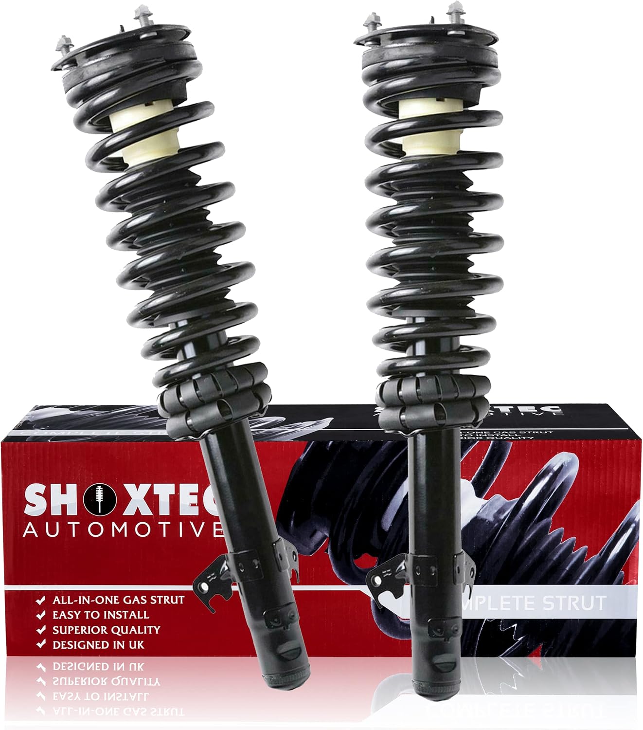 Shoxtec Front Pair Complete Strut Assembly Replacement for 2006-2009 Ford Fusion 2006-2009 Mercury Milan 2003-2008 Mazda Model 6 Shock Absorber Repl. Part No. 272261