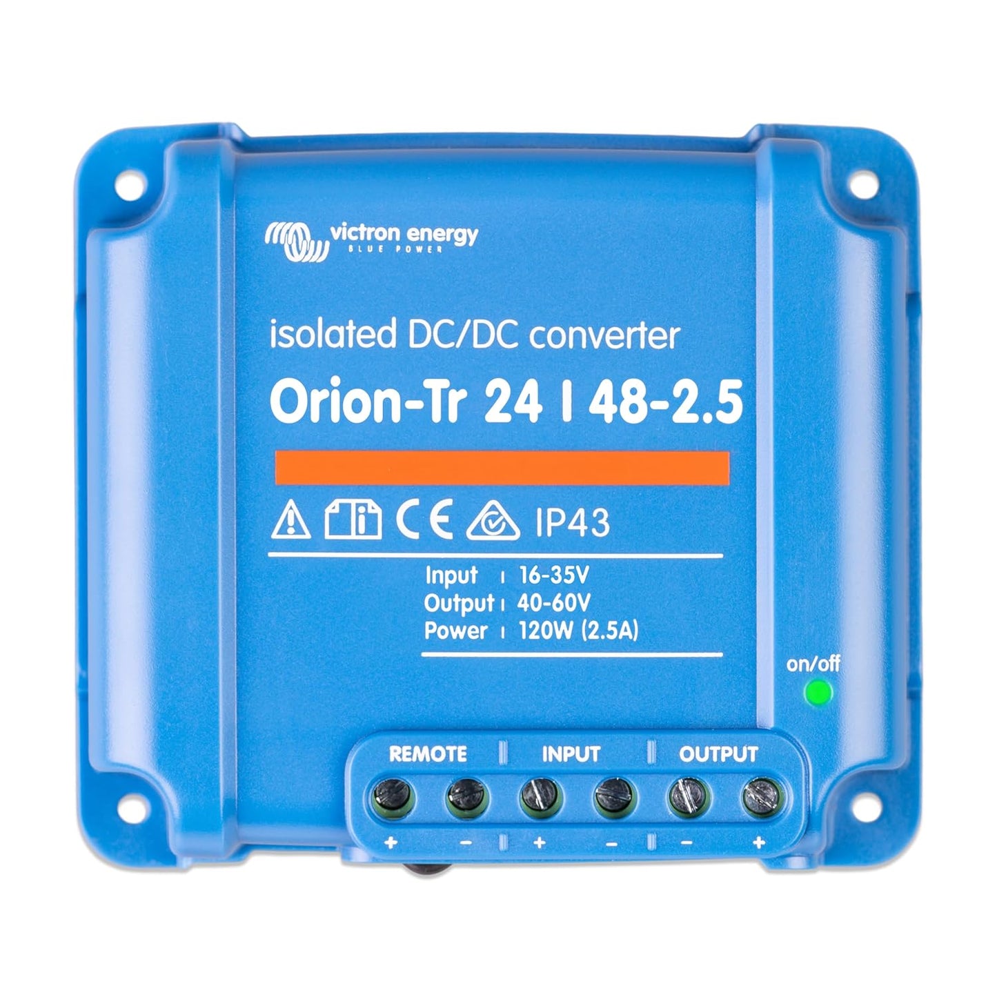 Victron Energy Orion-Tr DC to DC Converter - 12/24-Volt 5 amp 120-Watt - IP43 Protected - for Dual Battery Systems - Isolated