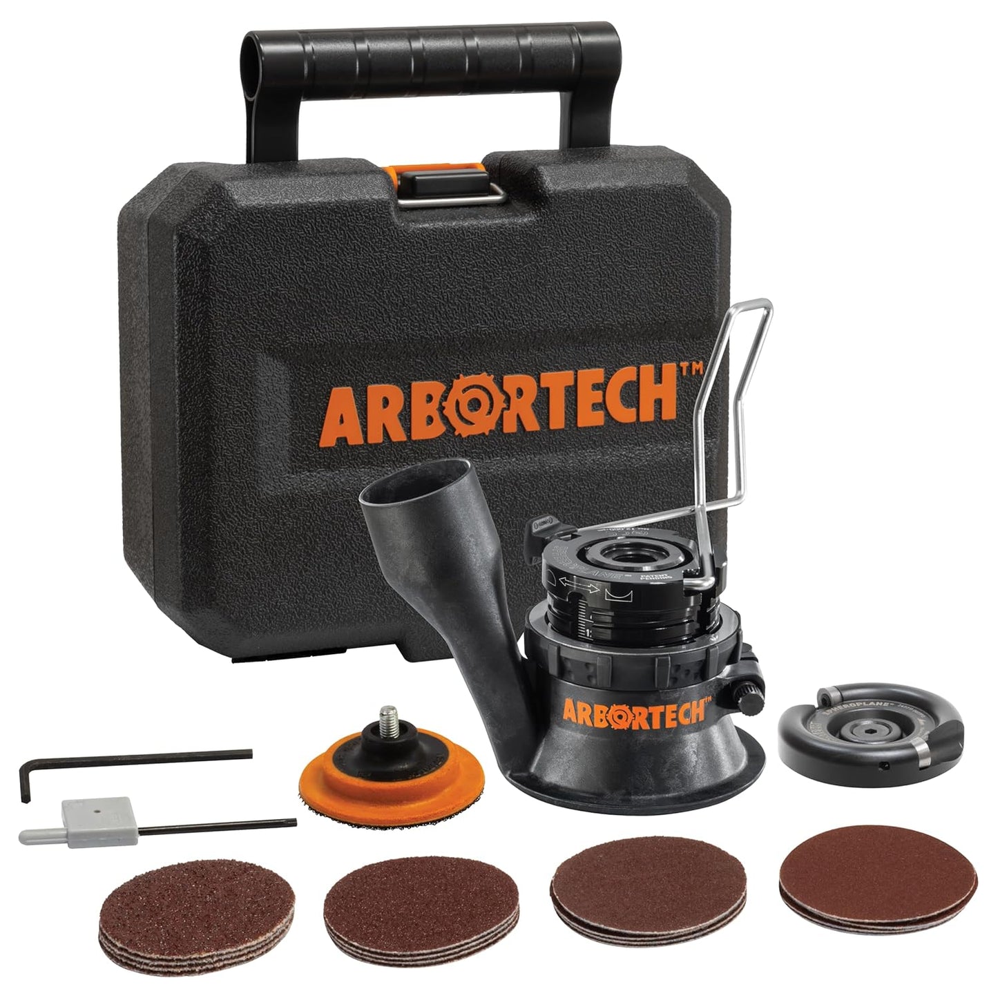 ARBORTECH SpheroPlane™ Power Carving Tool Attachment with 2" Cutting Disc & Sanding System | SPP.FG.1000.20