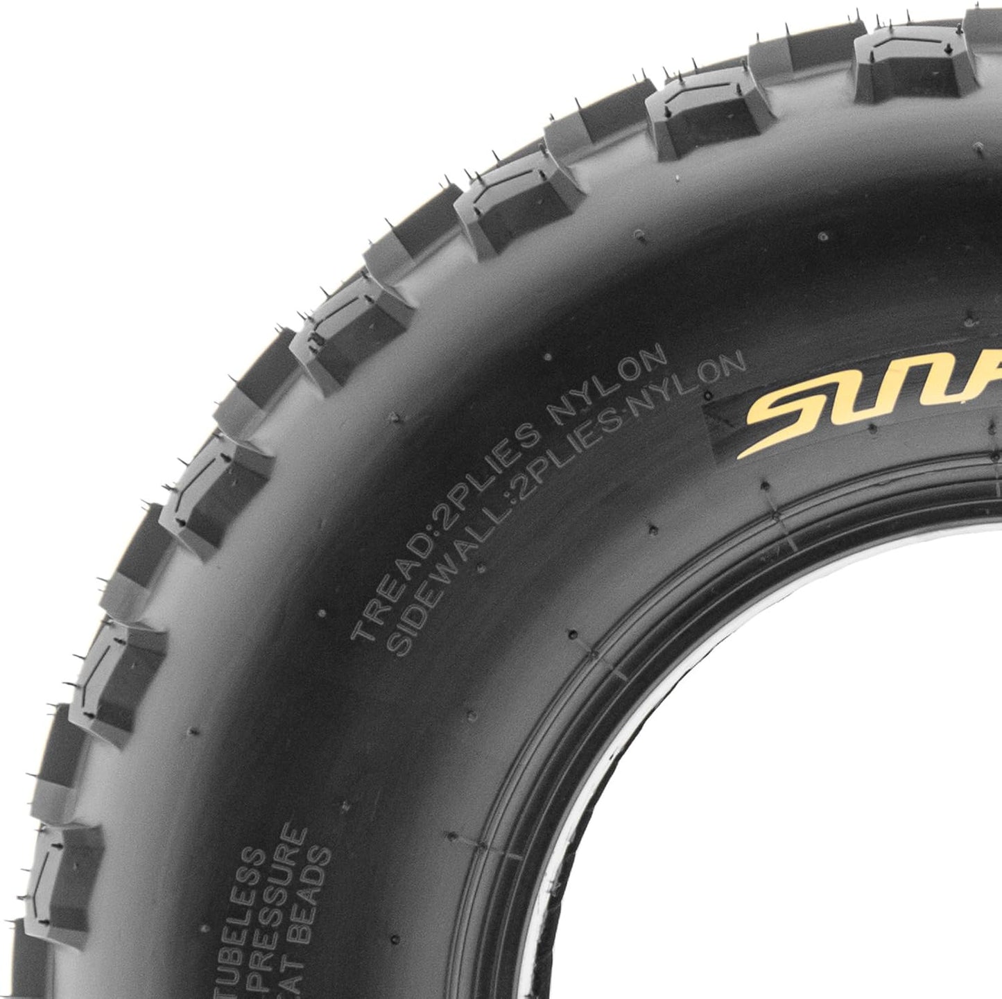 SunF Full Set Sport ATV UTV A017 AT 22x7-10 Front & A005 XC 22x11-10 Rear Knobby Tires, 6 PR, Tubeless