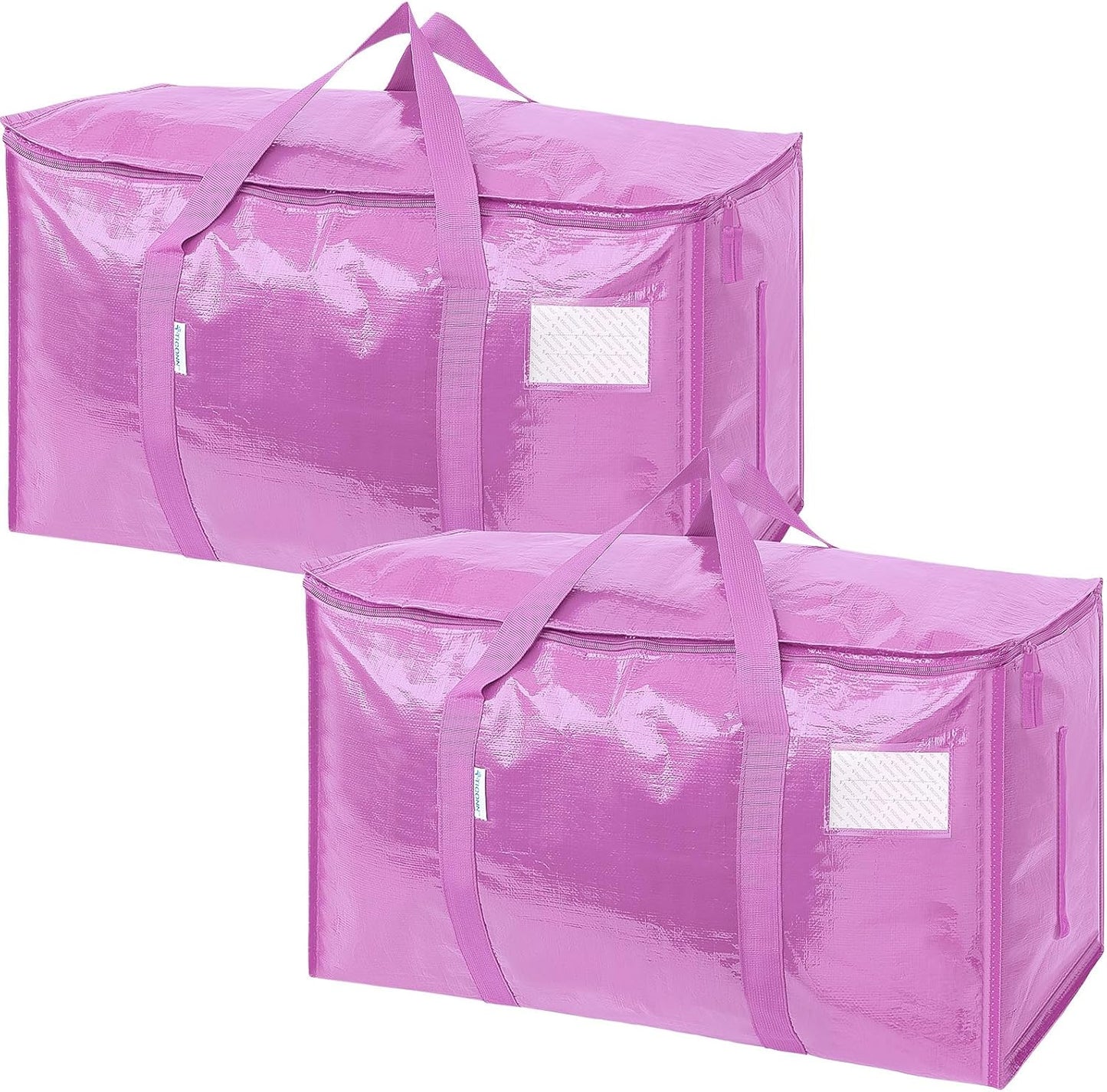 TICONN 6 Pack Extra Large Moving Bags with Zippers & Carrying Handles, Heavy-Duty Storage Tote Moving Boxes for Space Saving