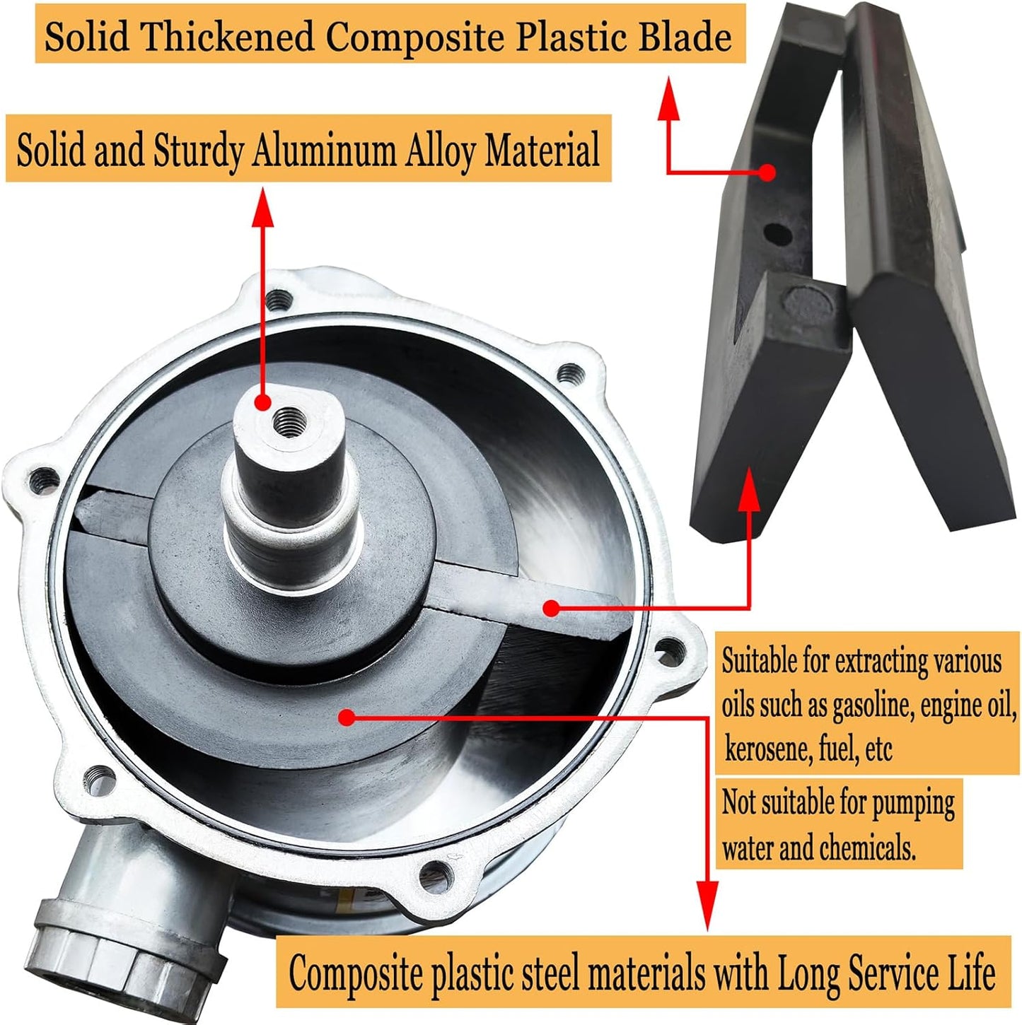 55 Gallon Drum Pump, Barrel Pump for engine oil, diesel fuel, gasoline, kerosene, Hand Pump for 55 Gallon Drum, 50, 5, 15, 30 gal Drum (Black)