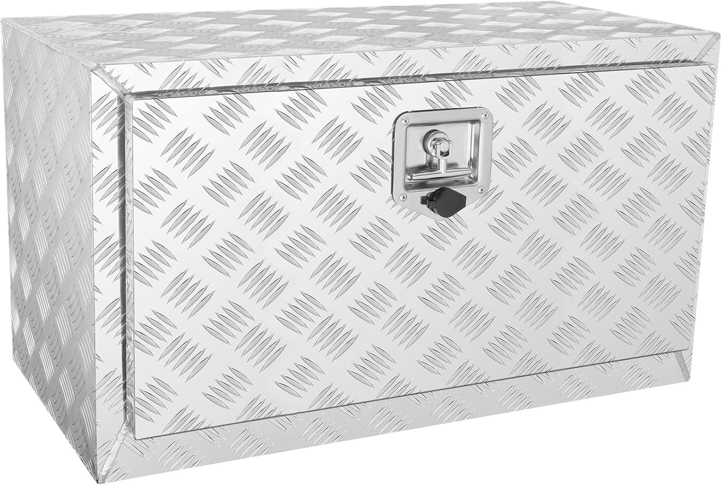 VEVOR Underbody Truck Box, 36" x 14" x 16" Pickup Storage Box, Heavy Duty Aluminum Diamond Plate Tool Box with Lock and Keys, Waterproof Trailer Storage Box with T-Handle Latch for Truck, Van, Trailer