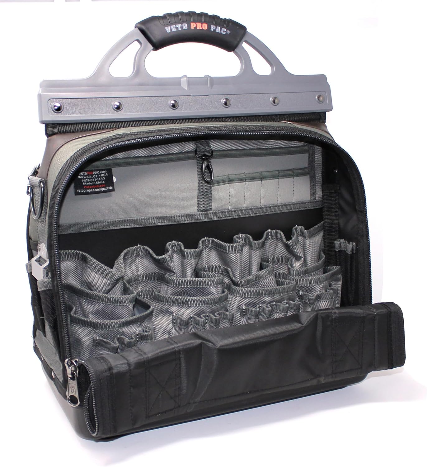 Veto Pro Pac Tech XL Tool Bag, 1-Pack,Black, Grey