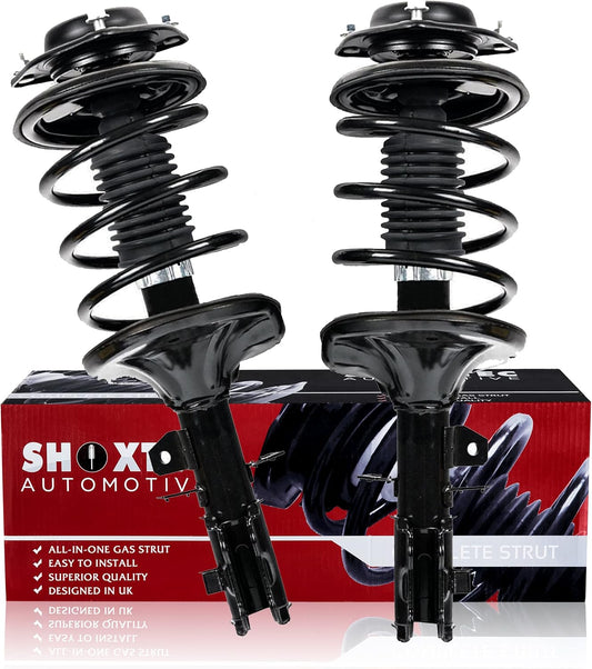Shoxtec Front Pair Complete Struts Assembly Replacement for 2004-2009 KIA Spectra; 2005-2009 KIA Spectra5 Coil Spring Shock Absorber Repl. 172302 172301