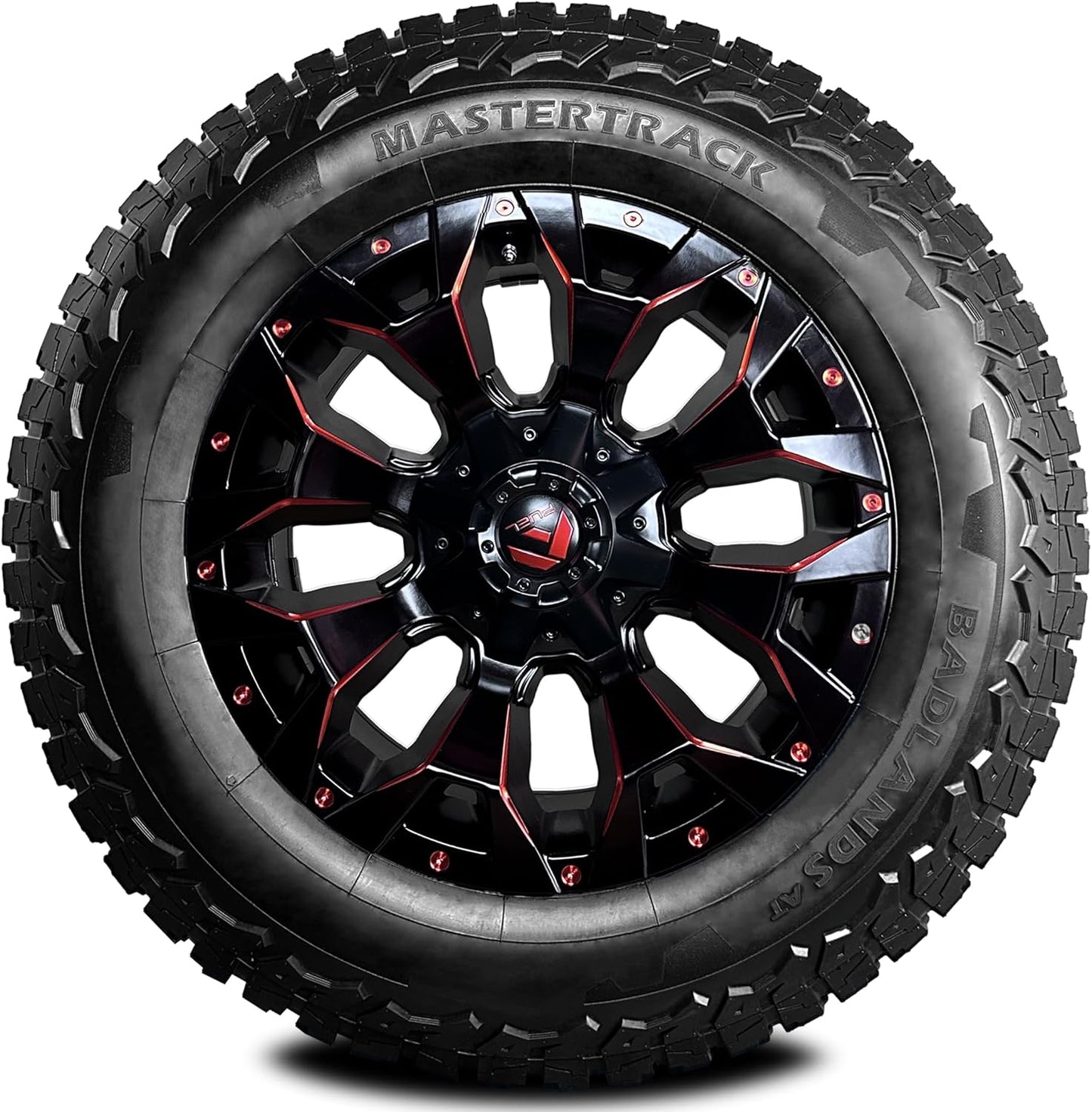 4-Pack: Mastertrack BADLANDS AT LT275/65R18 All-Terrain Tire for Light Truck & SUV | 10-Ply E (Load Range E) | 123/120S | Includes Road Hazard Warranty -275/65-18(Tire Only)