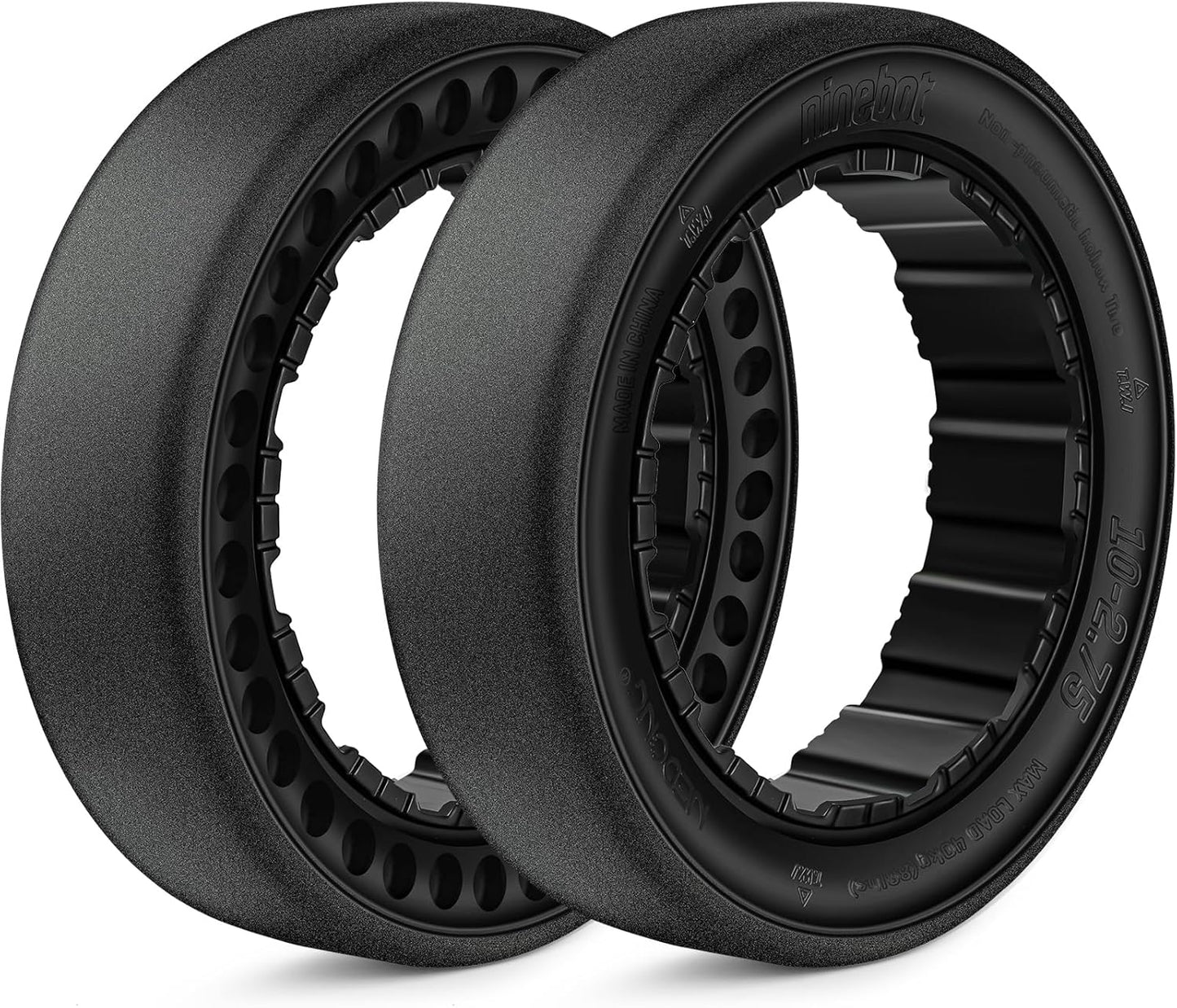 2PCS 10-2.75 Original Solid Tires for Segway Ninebot S Max, Quick Release Drift Tires for Ninebot Gokart Pro/Pro 2, Rear Tire for Ninebot Gokart (with Ninebot S Max) and Ninebot Gokart Lamborghini