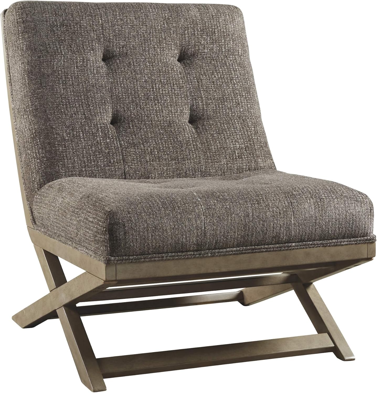 Signature Design by Ashley Sidewinder Mid-Century Modern Faux Leather Accent Chair, Brown