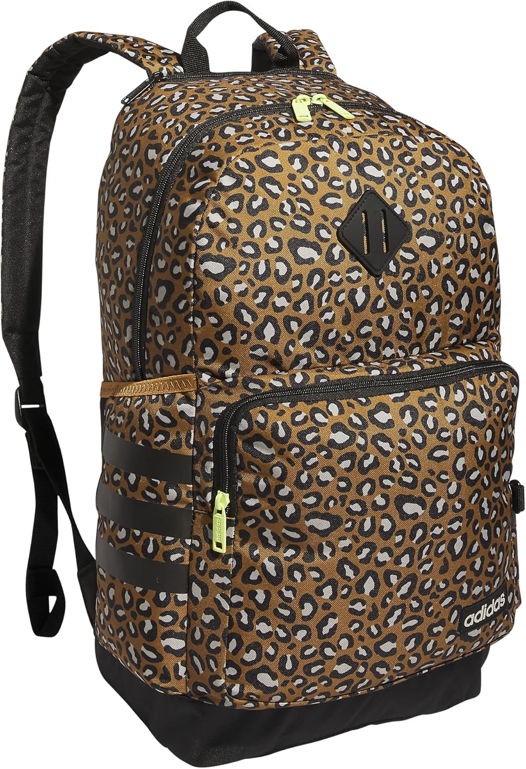 adidas 3-Stripe Classic Backpack for Men and Women, Bag with Laptop Sleeve, Woodland Floral Chalk White/Wonder Orchid Purple/5.0, One Size