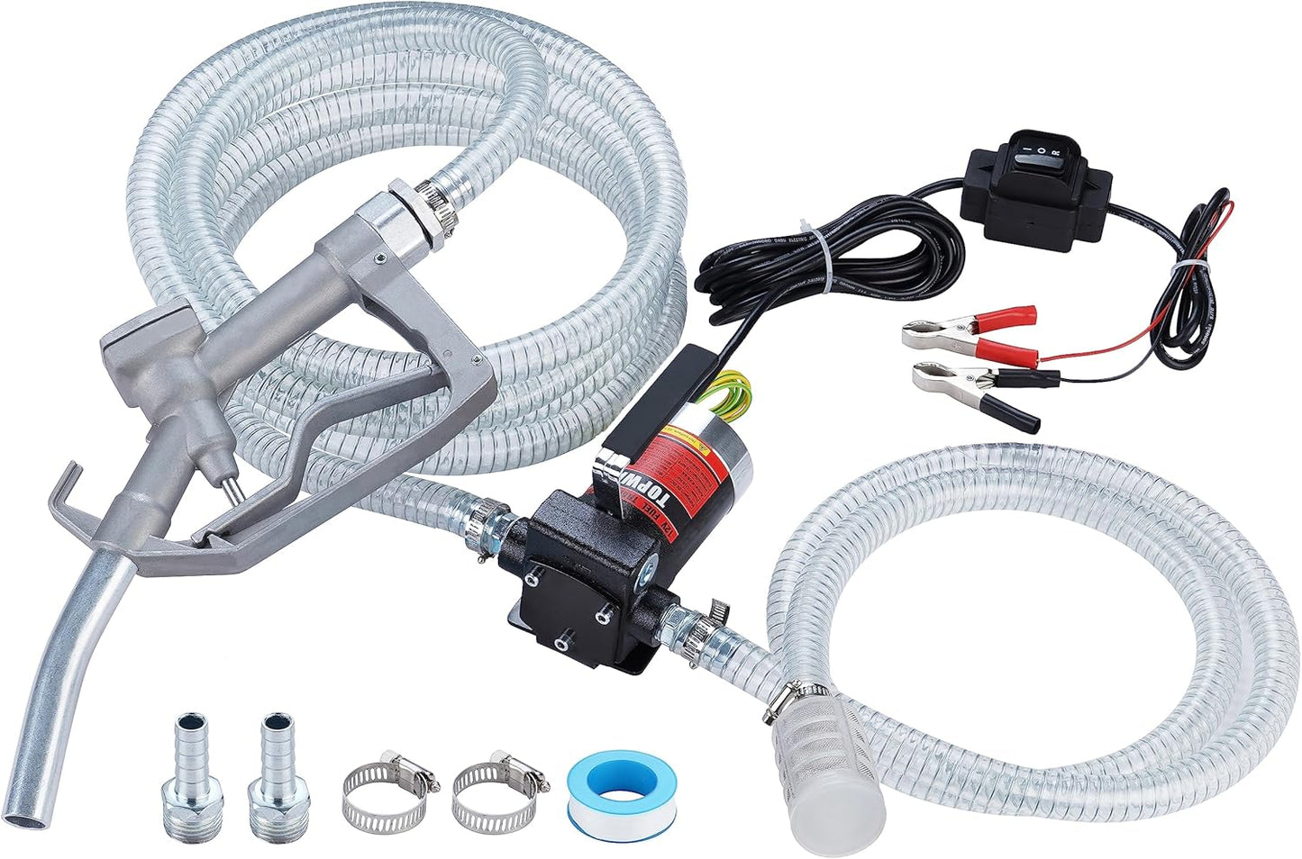 TOPWAY 110V AC Gasoline Fuel Pump 3.7GPM Self-priming Oil Transfer Pump With Handle, Reversible Pumping, Overheat Protection, Explosion-Proof, for Gasoline Fuel Diesel Kerosene Removal